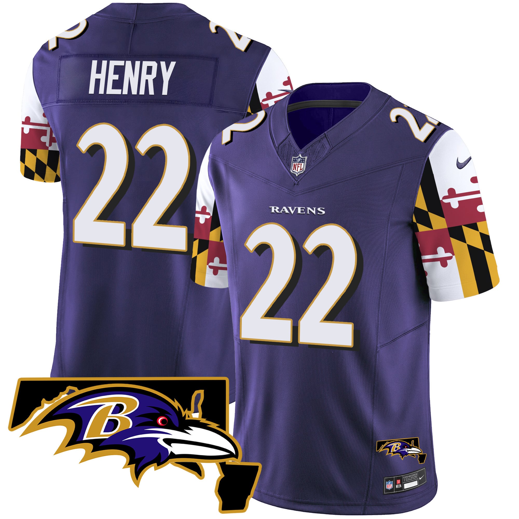 Ravens Henry #22 Jersey Purple - Nike Ravens Henry #22 Jersey - Purple