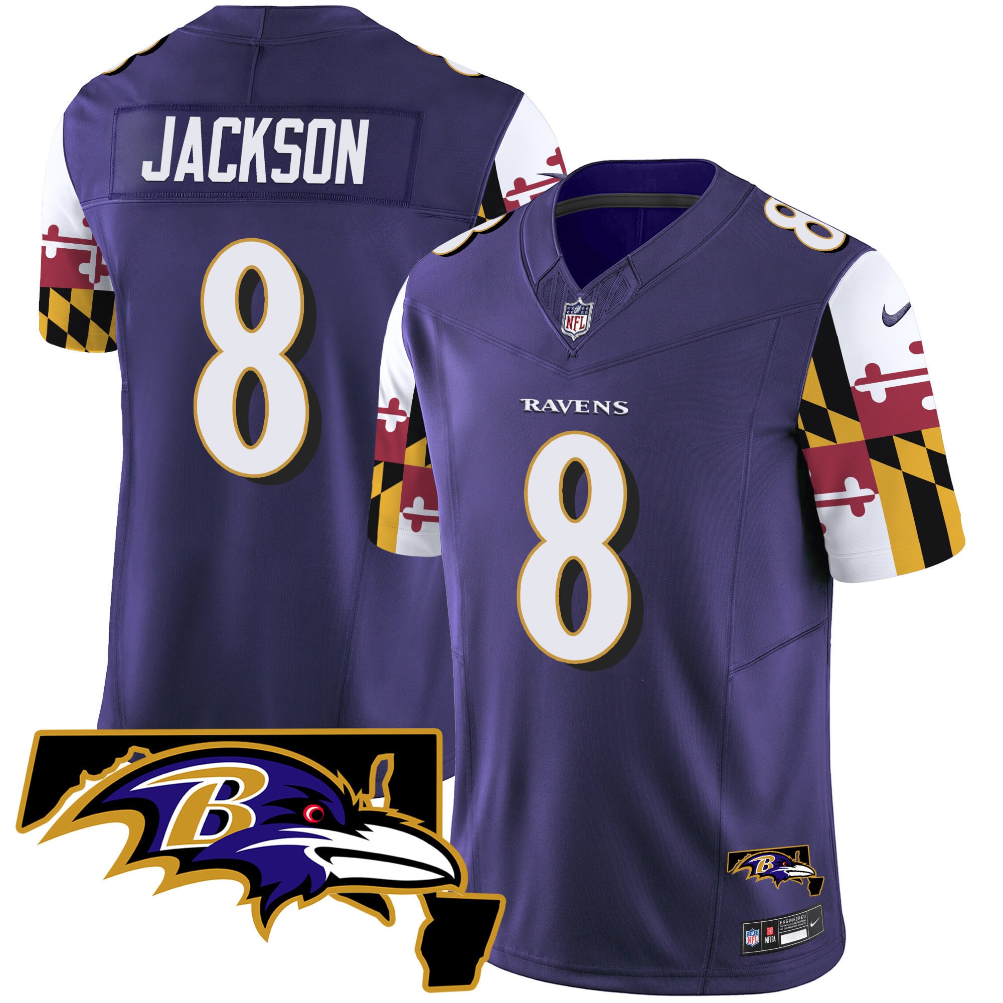 Alternative view of Ravens Henry #22 Jersey Purple - Nike Ravens Henry #22 Jersey - Purple