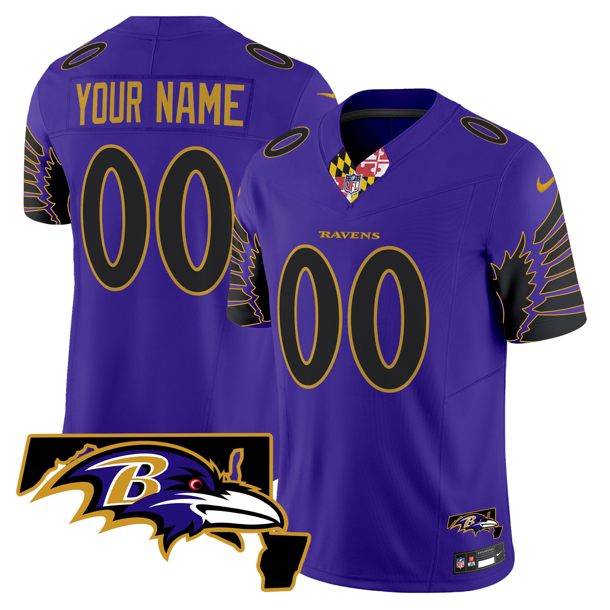 Ravens Purple Custom Jersey - Nike - Personalized Football Gear