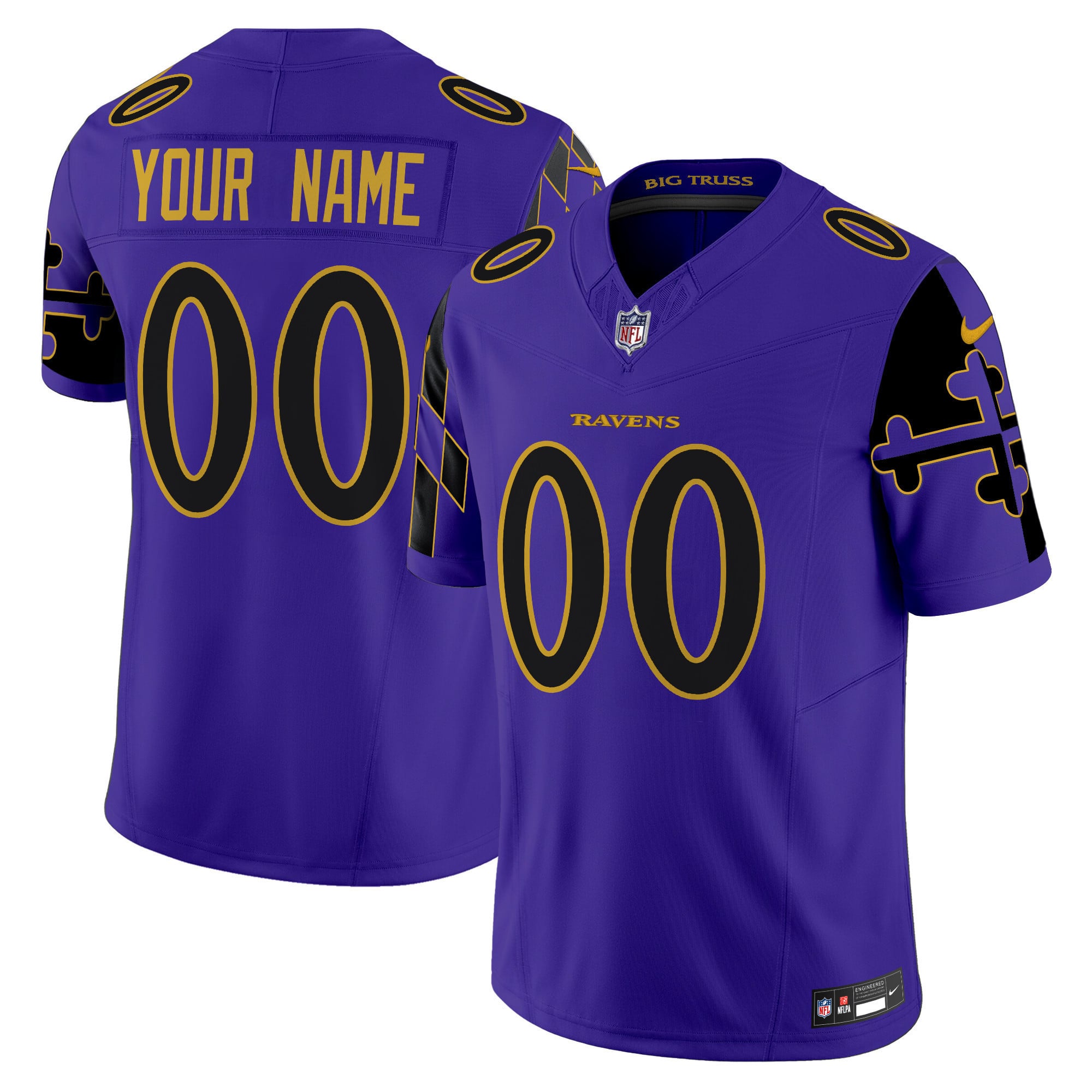 Ravens Purple Jersey Custom - Nike Ravens Purple Jersey - Custom Name