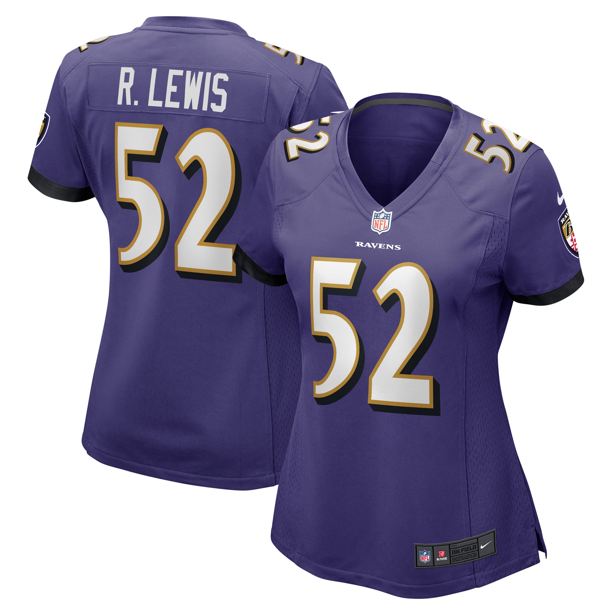 Ray Lewis Baltimore Ravens Women's Retired Player Jersey - Purple
