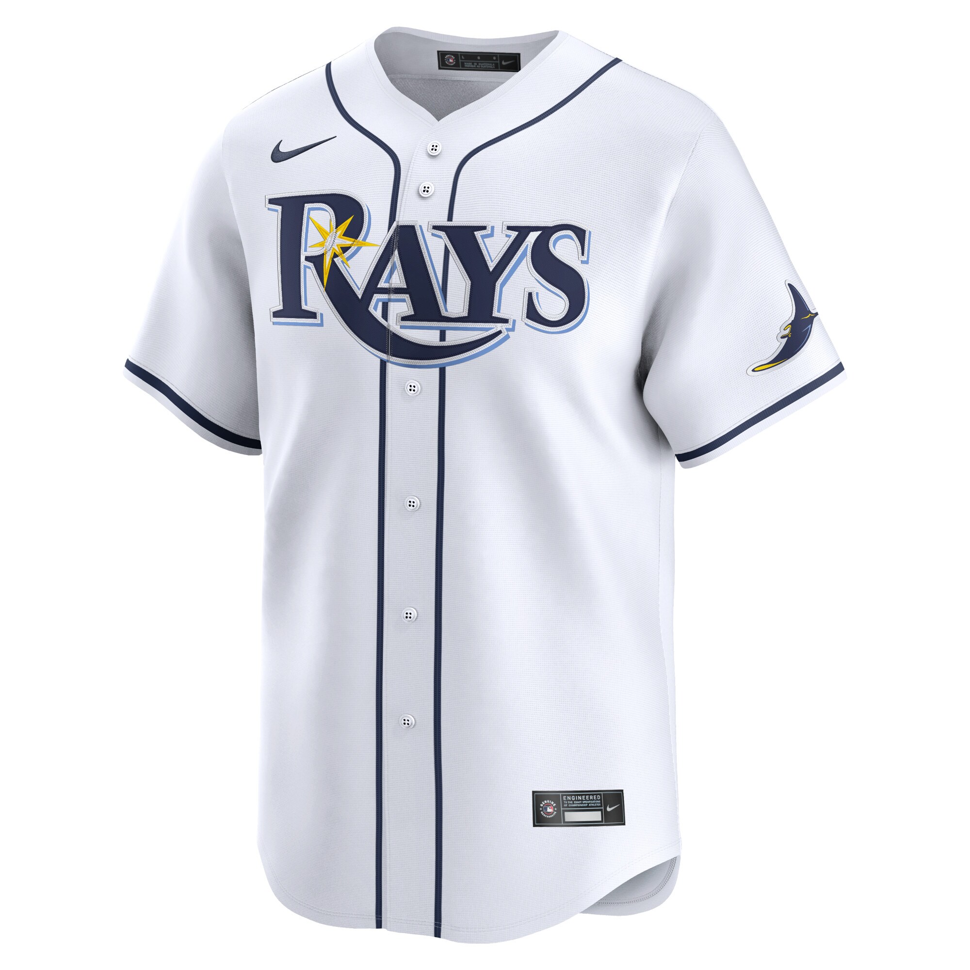Alternative view of Rays Custom White Jersey - Nike - Personalized MLB Style