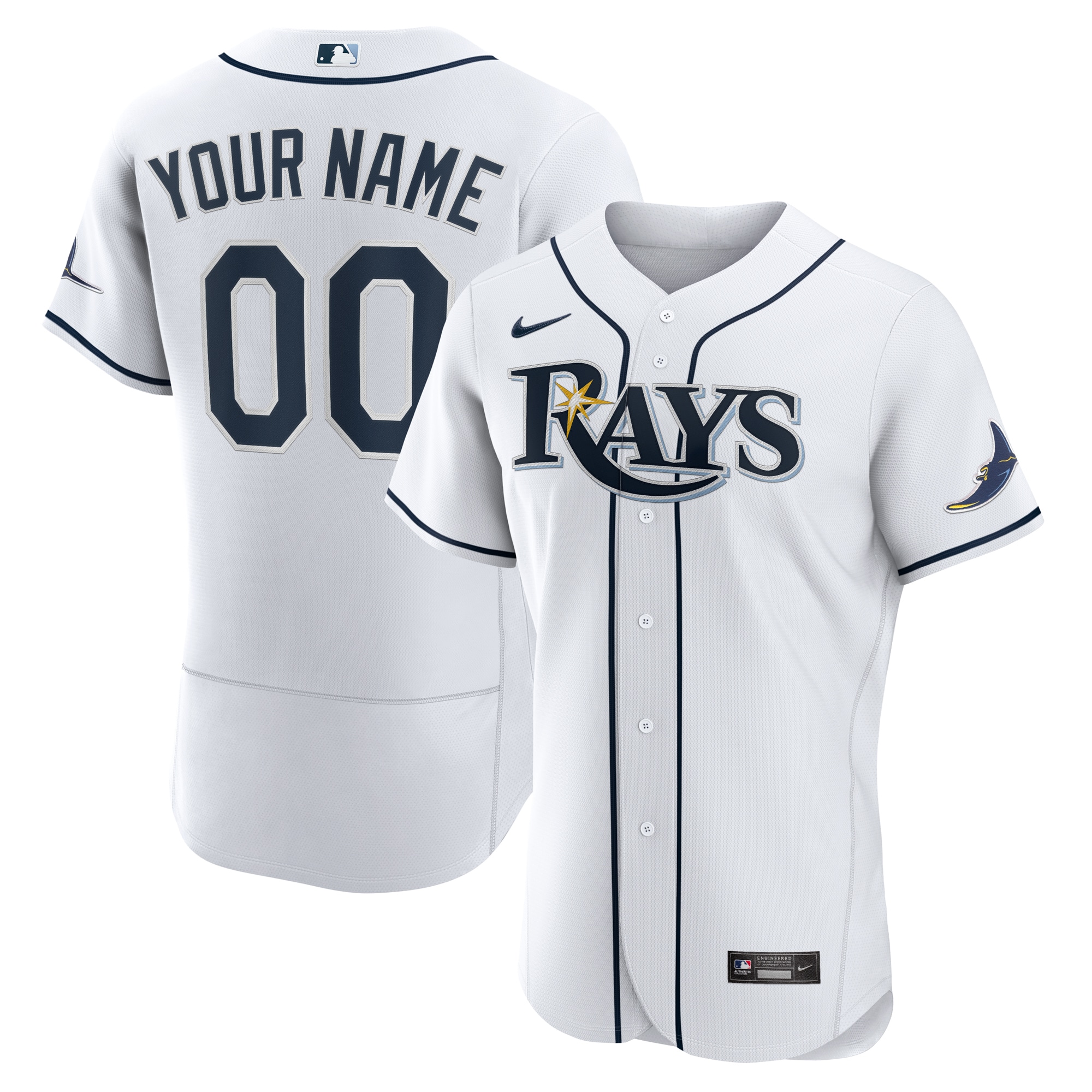 Rays White Custom Jersey nike - Nike Rays White Custom Jersey