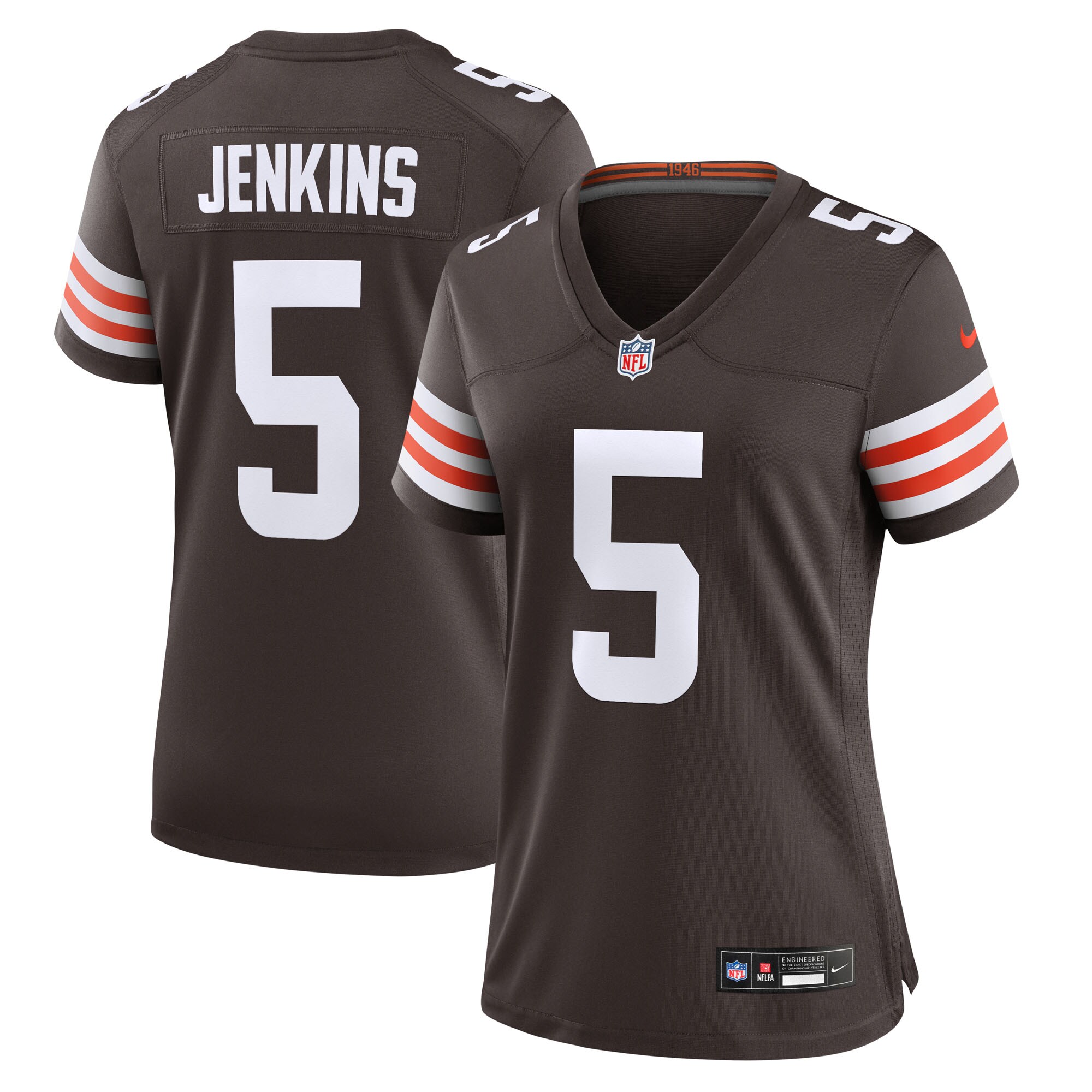 Rayshawn Jenkins Cleveland Browns Women's Team Game Jersey - Brown