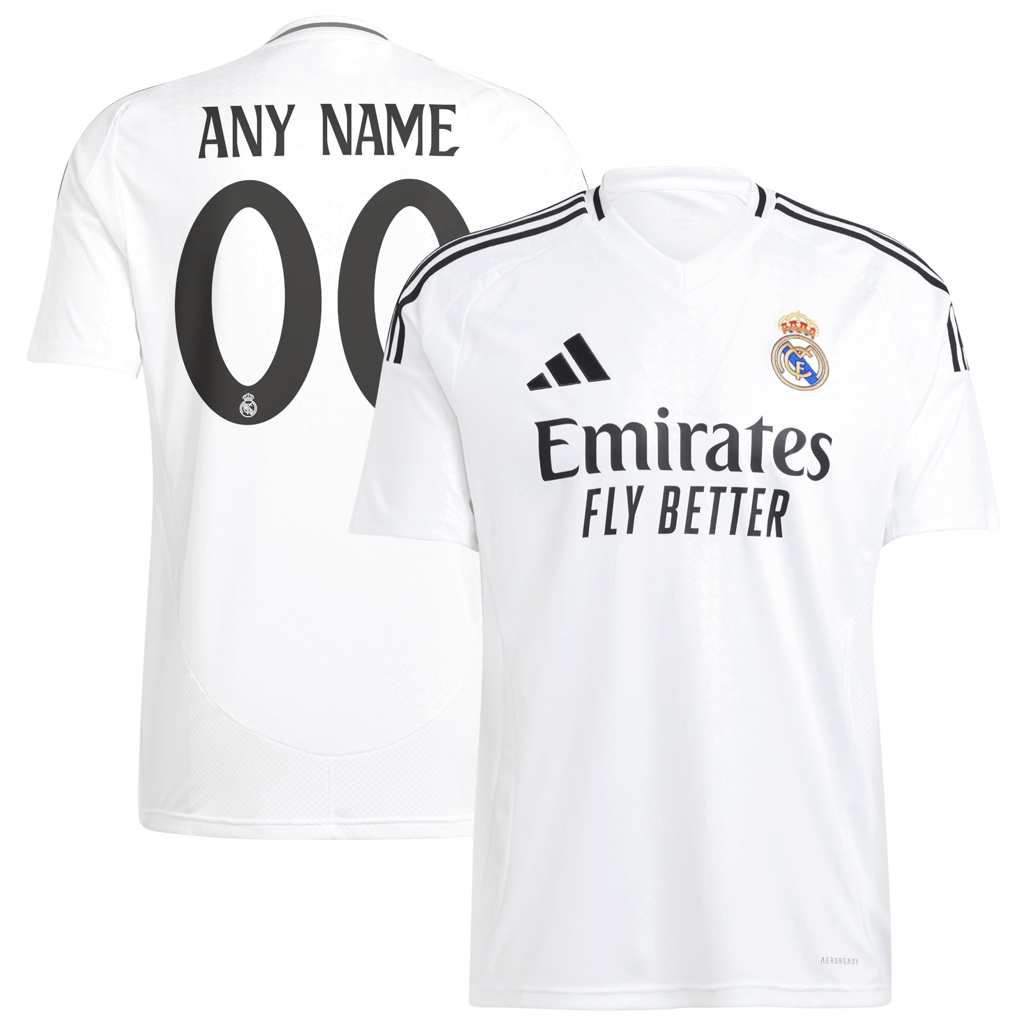 Real Madrid 2024 Home Jersey - Adidas - Custom Name & Number