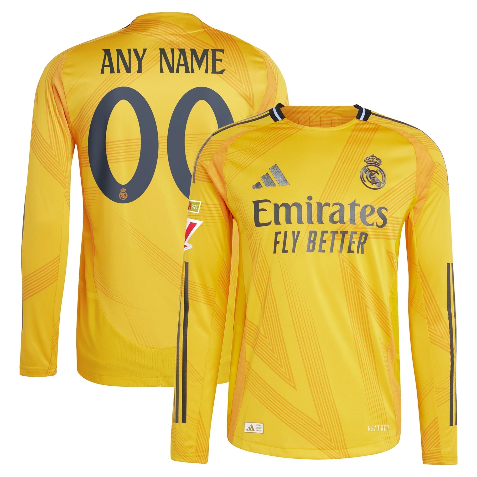 Real Madrid 2024/25 Orange Long Sleeve Jersey - Premium Away Kit