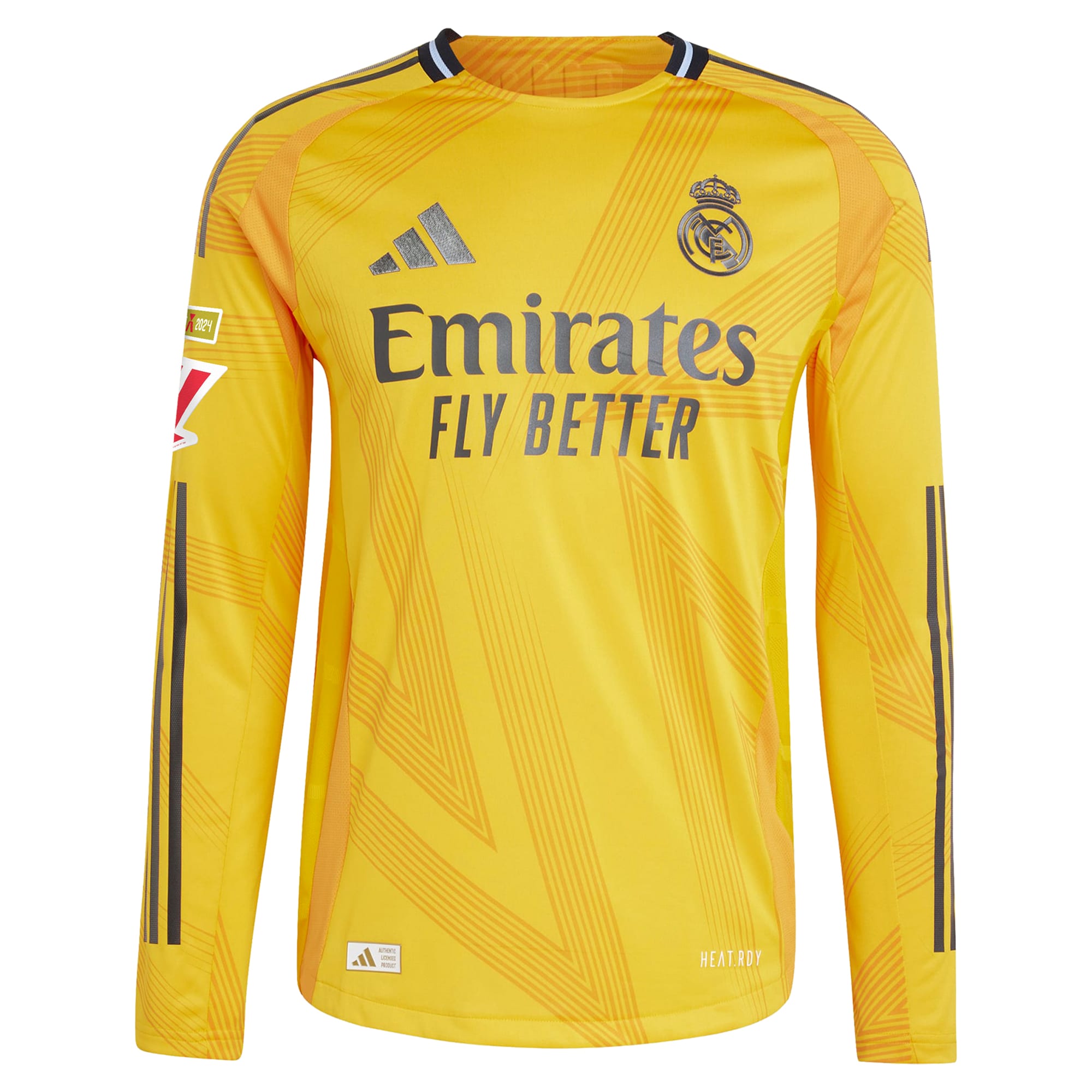 Alternative view of Real Madrid 2024/25 Orange Long Sleeve Jersey - Premium Away Kit