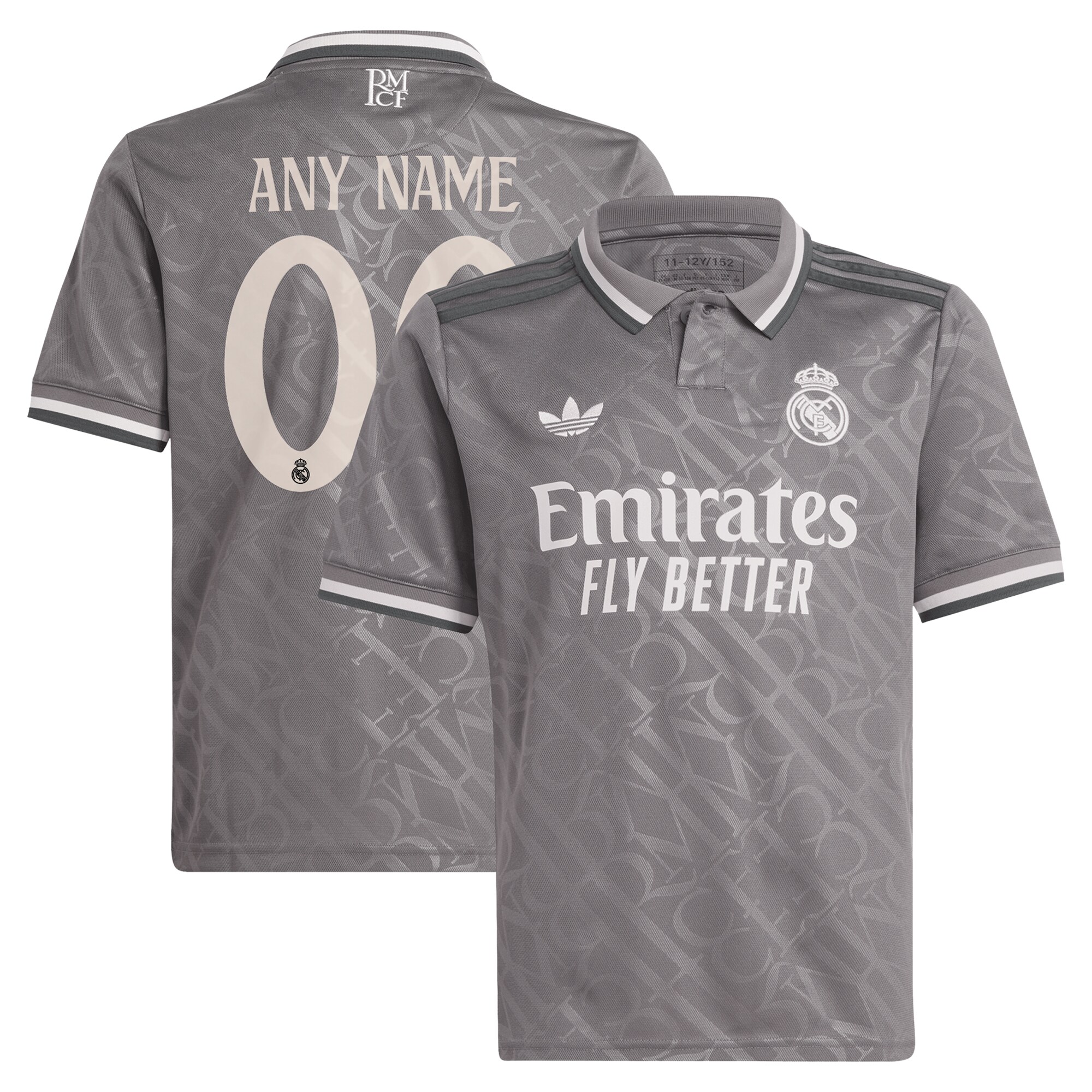 Real Madrid Grey Polo Jersey - Adidas - 2024 Official Kit