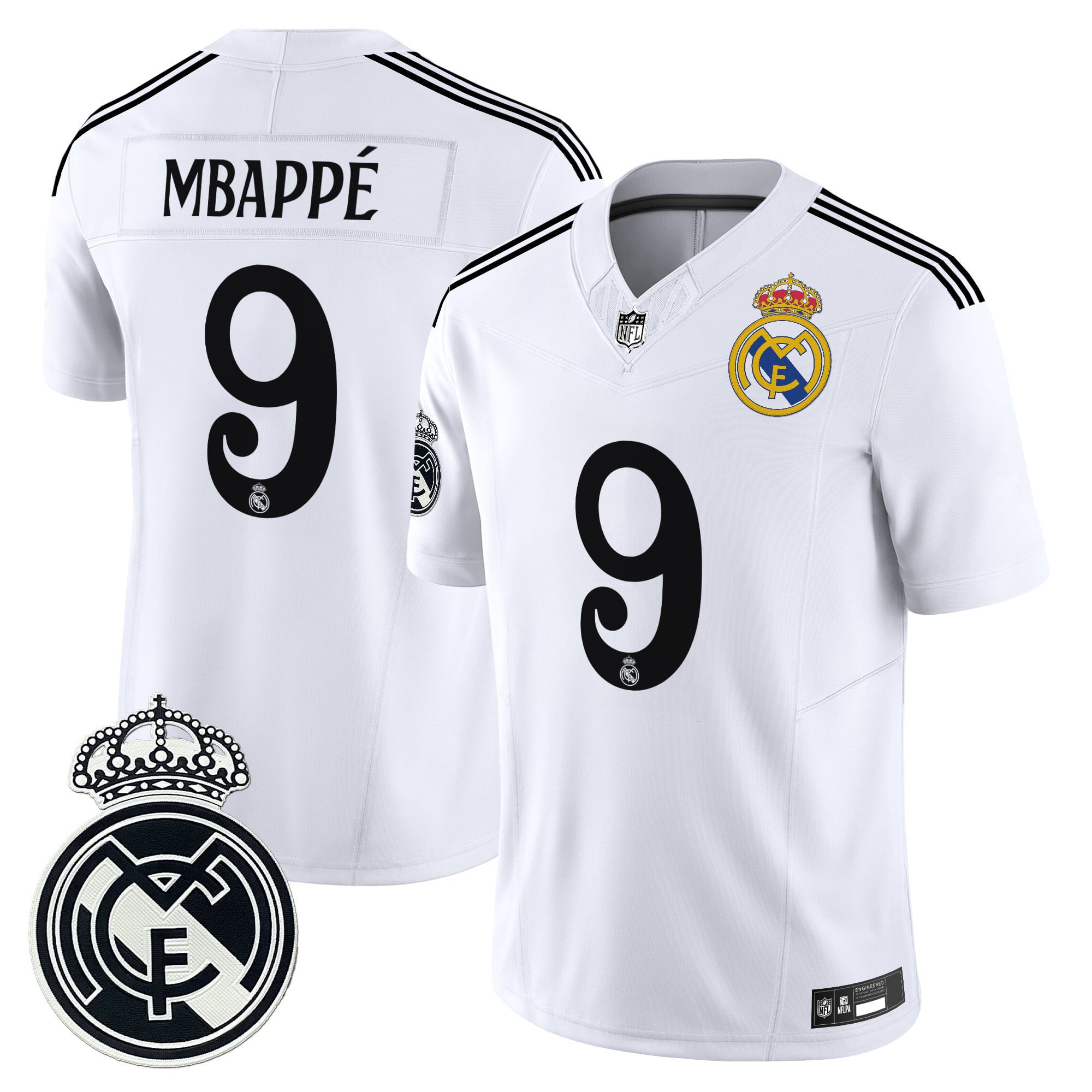 Real Madrid Mbappe Jersey - Real Madrid Mbappe #9 White Jersey