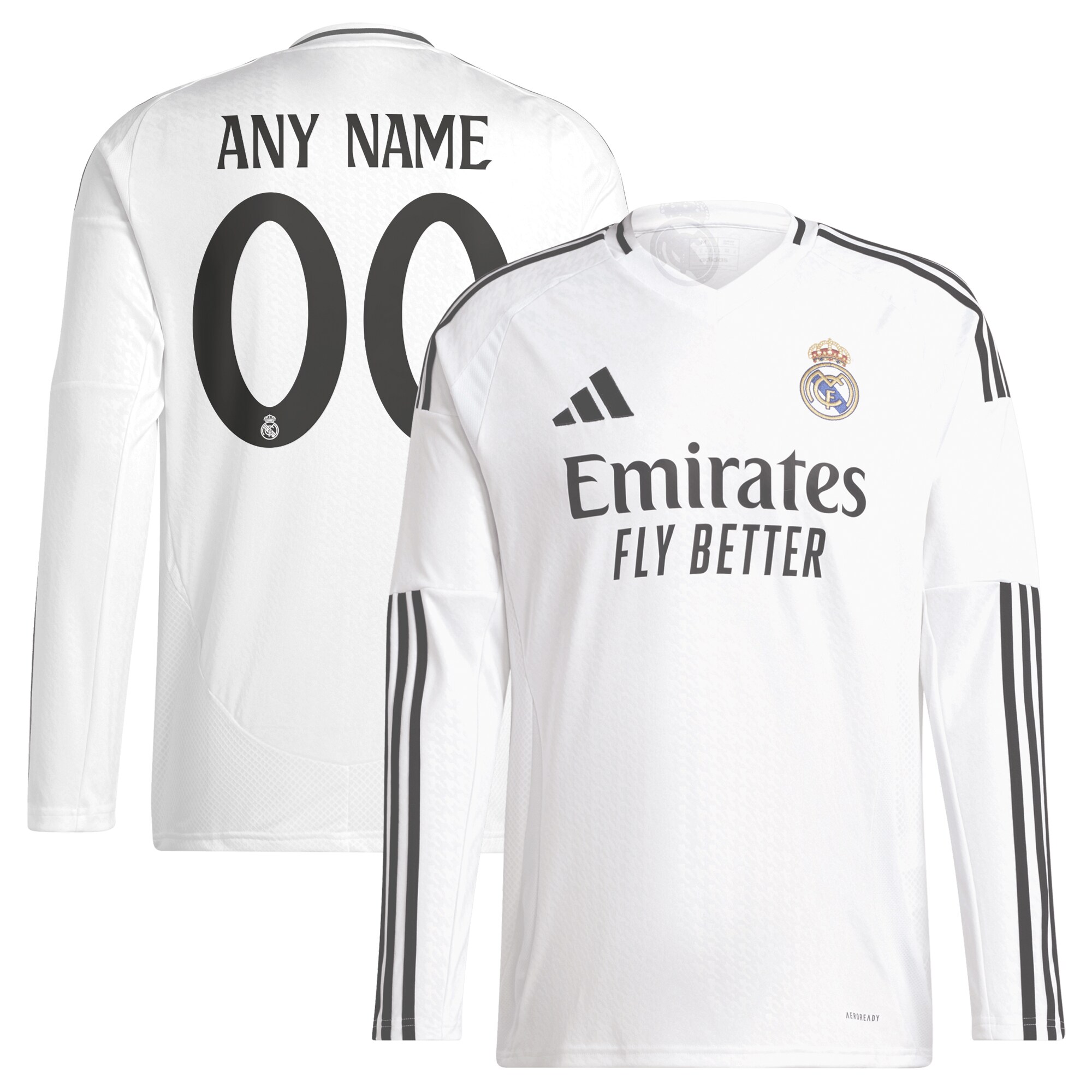 Real Madrid White Jersey - Adidas Real Madrid White Long Sleeve Jersey