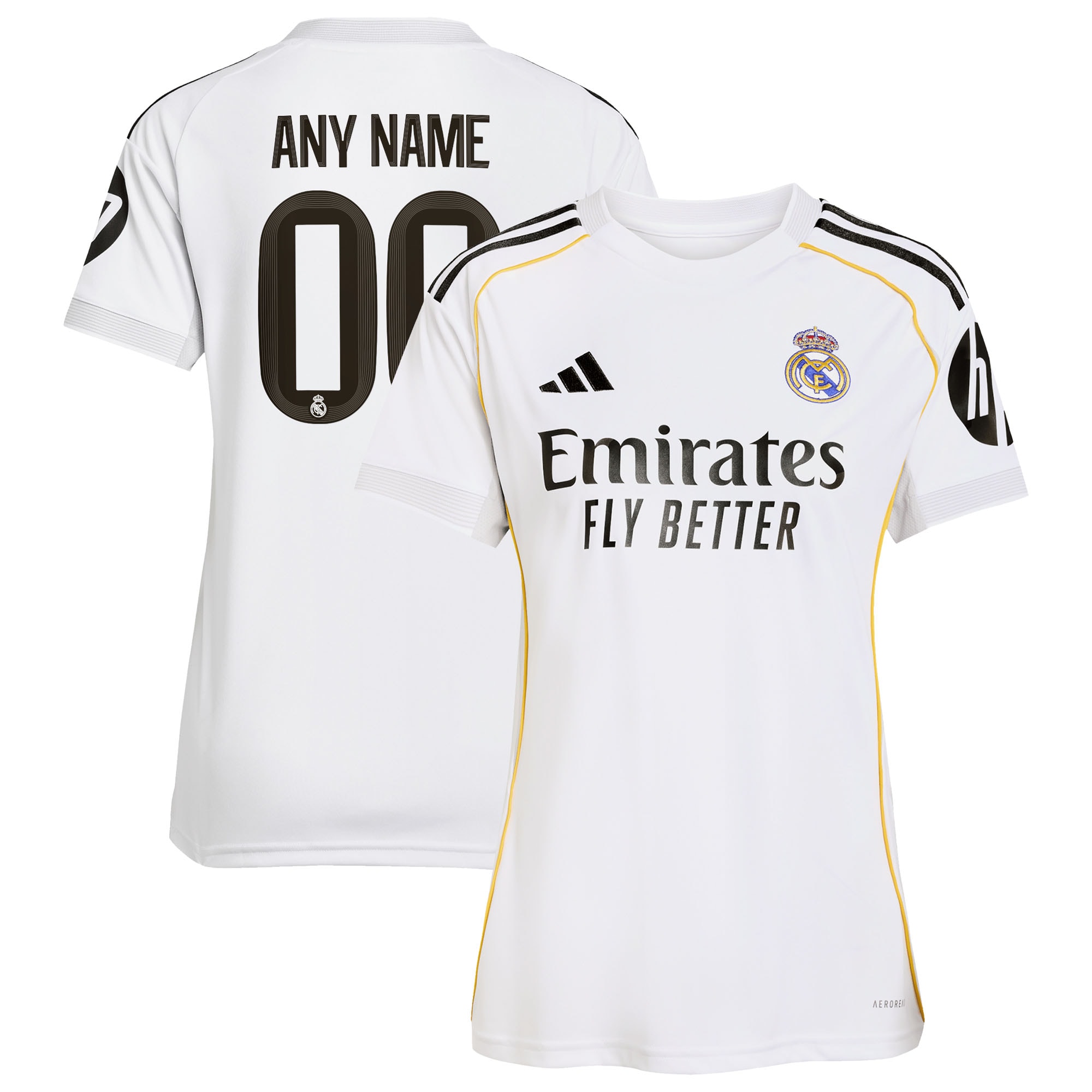 Real Madrid Women's 2025/26 Home Custom Jersey