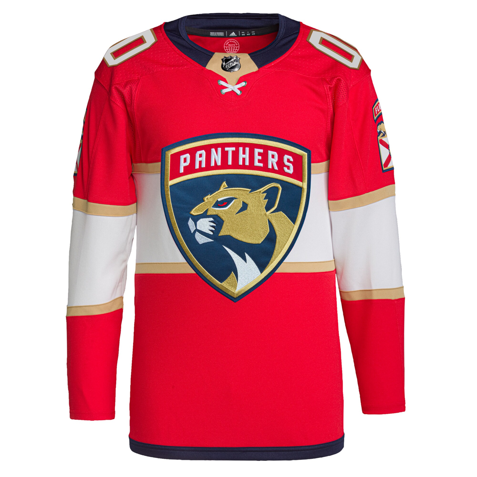 Alternative view of red Adidas Panthers Home Jersey - Adidas Panthers Home Jersey - Red