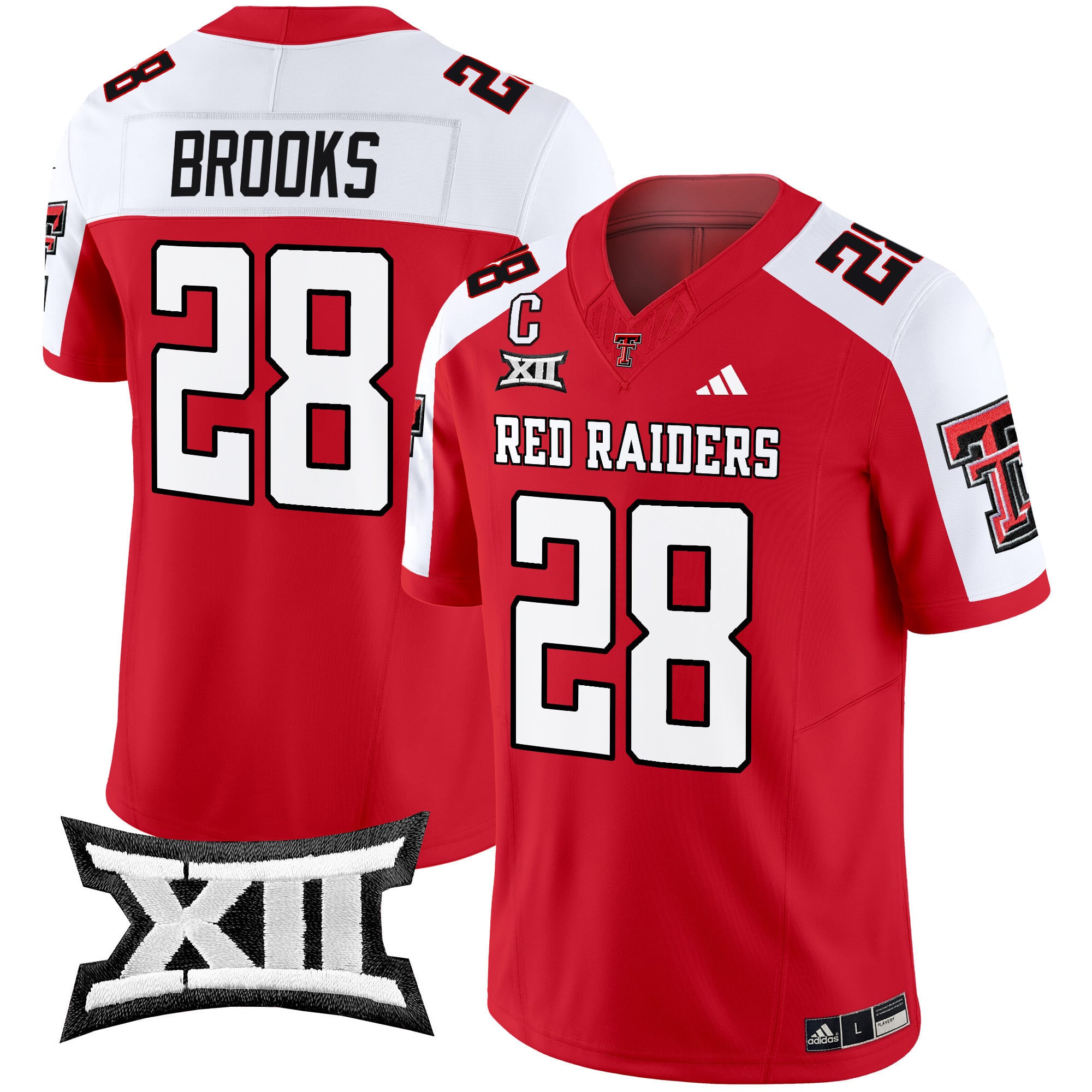 Alternative view of Red Raiders Morton #2 - Adidas Red Jersey