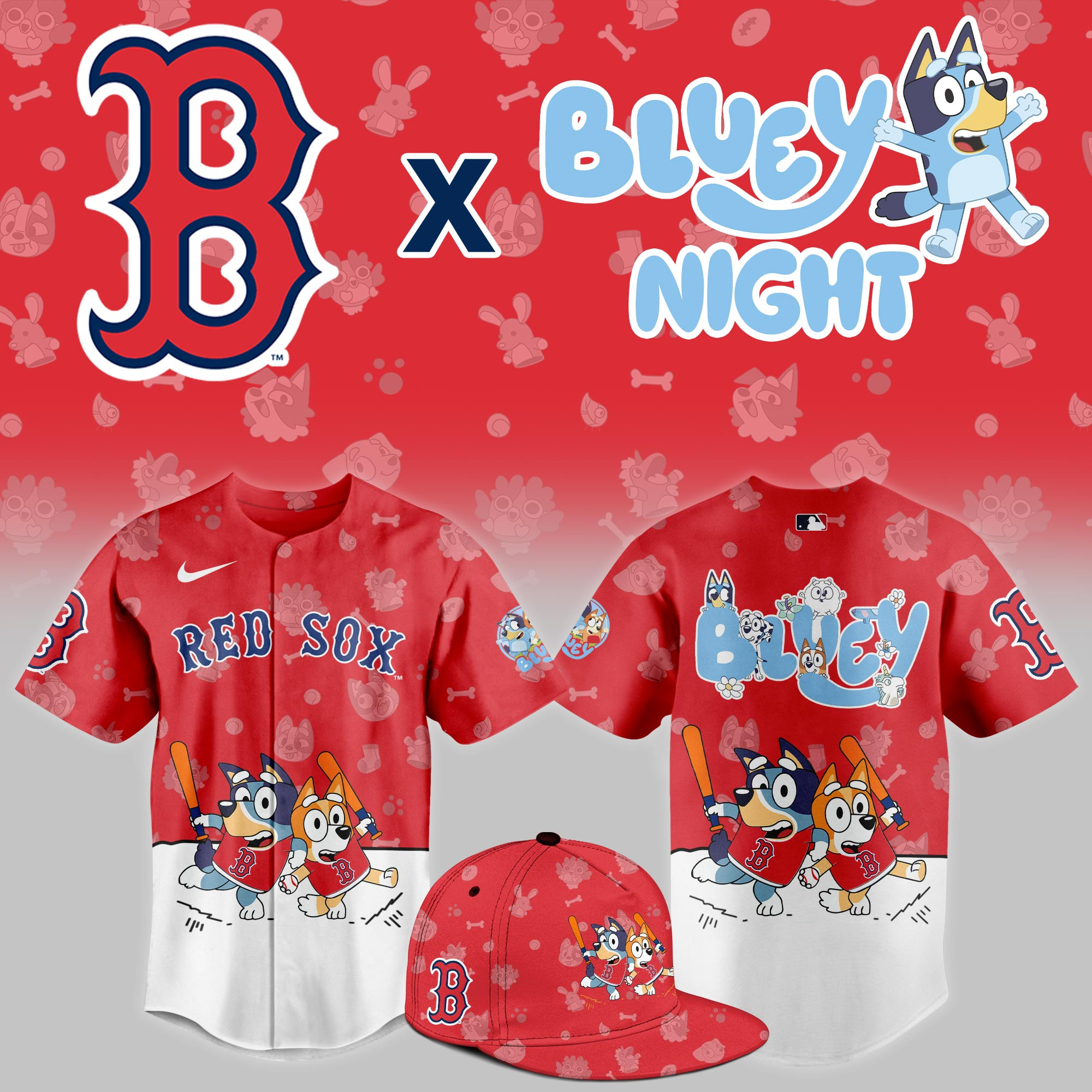 Red Sox Bluey Night Jersey - Nike Limited Edition