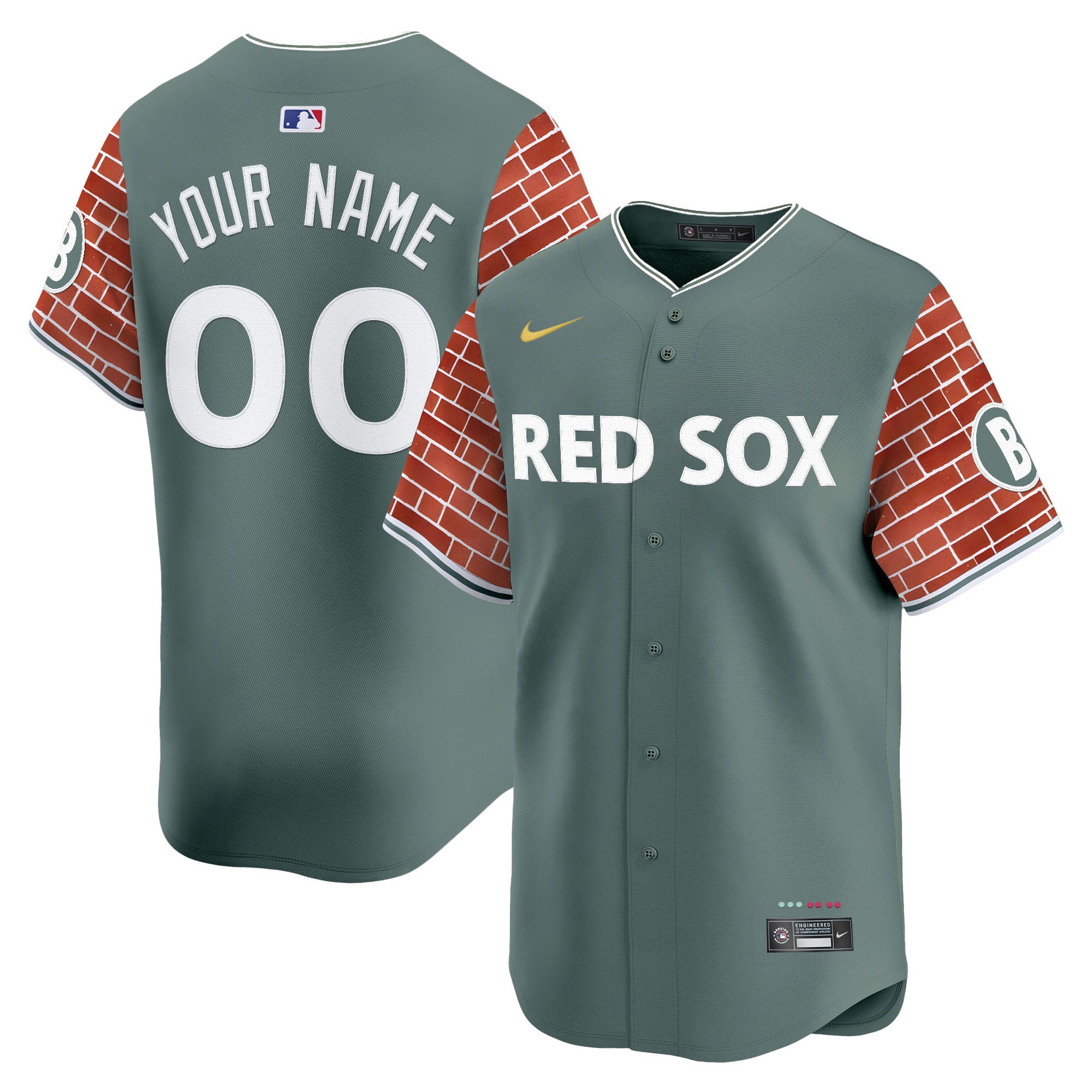 Red Sox Fenway Jersey - Nike - Olive Green Custom Edition