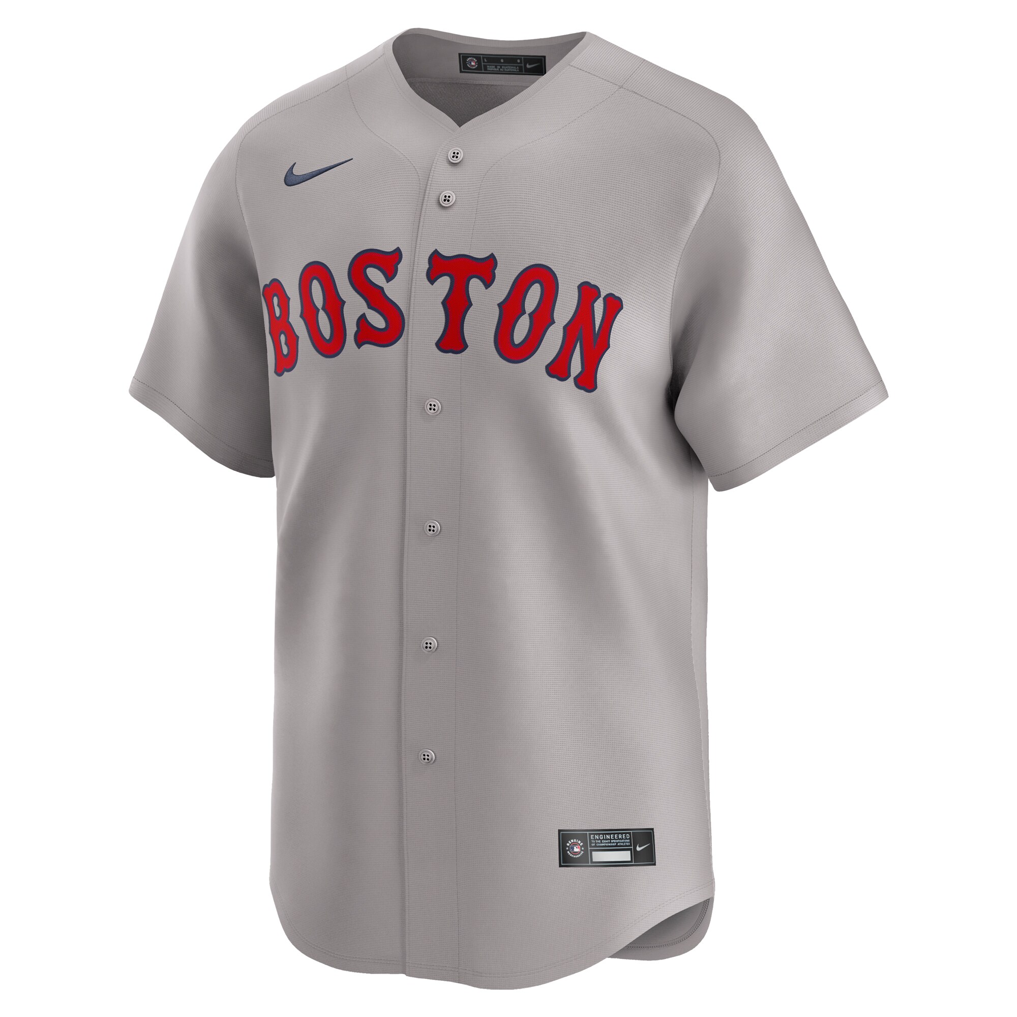Alternative view of Red Sox Grey Alternate Jersey - Nike Boston - Custom Name/Number