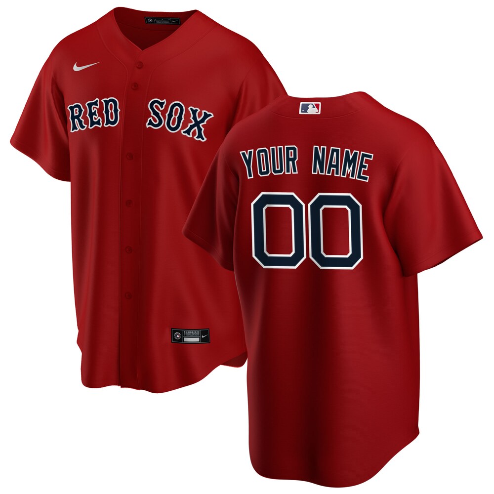 Red Sox Maroon Custom Jersey - Nike - Personalized Style