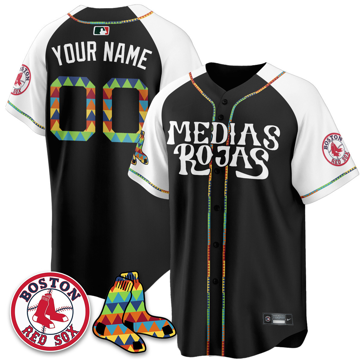 Red Sox Medias Rojas Jersey - Nike - Black City Connect