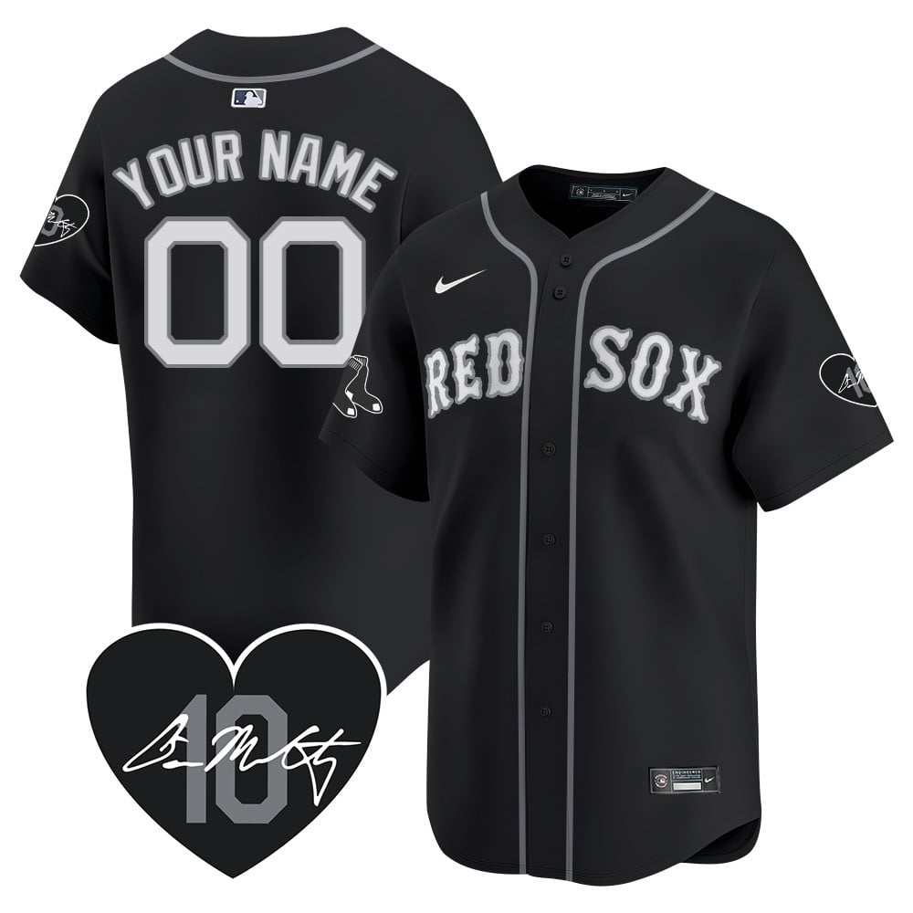 Alternative view of Red Sox Navy Custom Jersey - Nike Boston