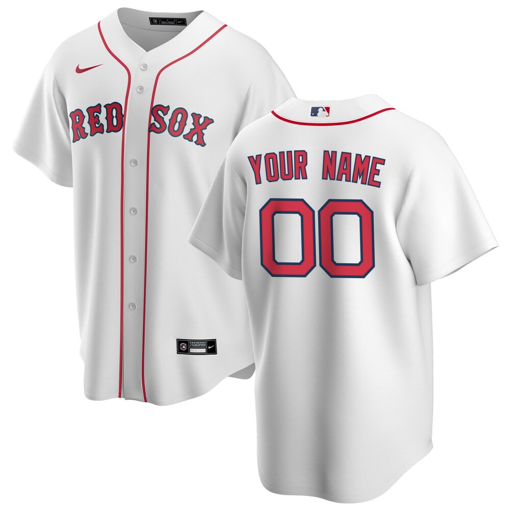 Red Sox White Custom Jersey nike home - Nike Red Sox White Home Custom