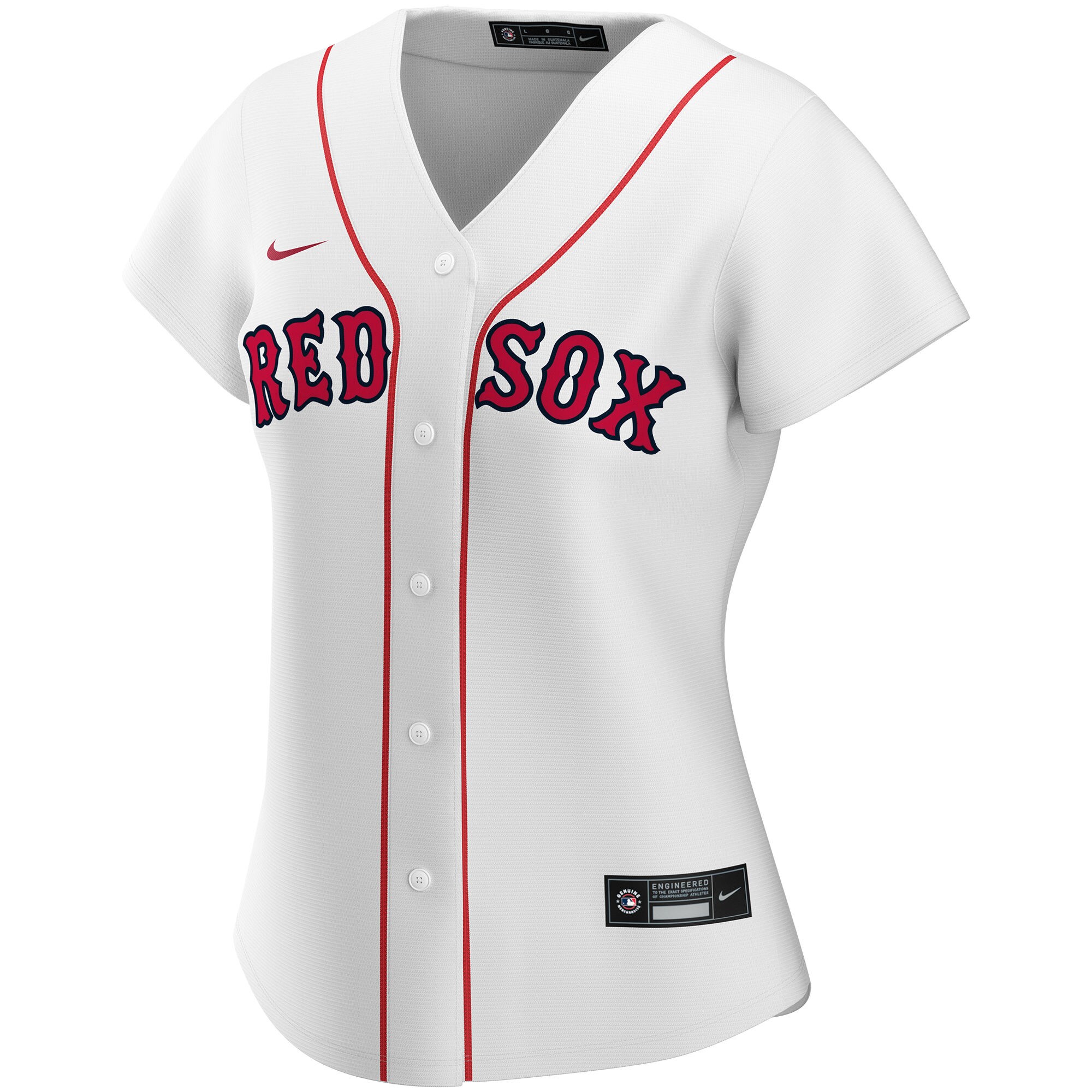 Alternative view of Red Sox White Women’s Jersey - Nike Red Sox White Custom Women’s