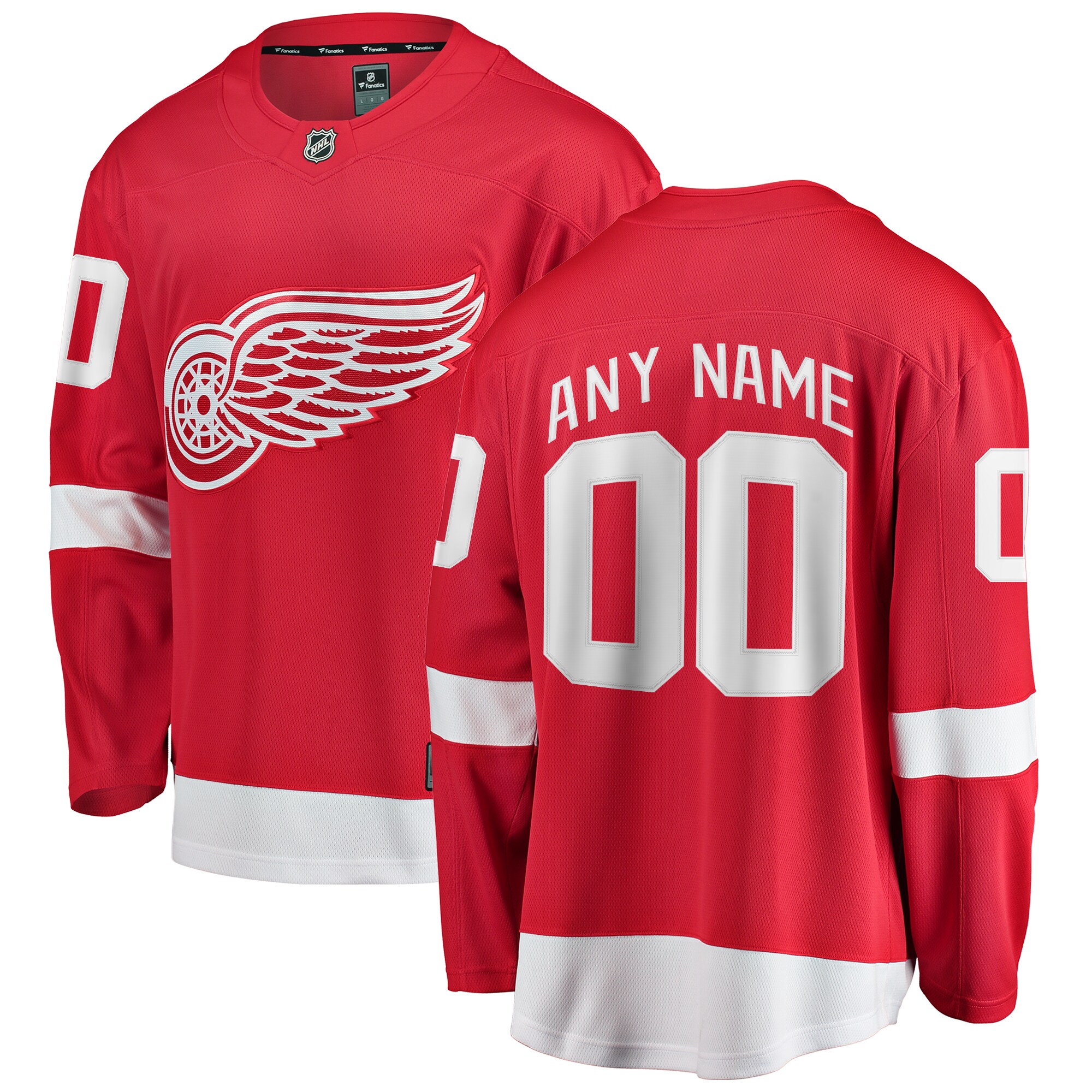 Red Wings Custom Red Jersey - Fanatics - Personalized NHL Style