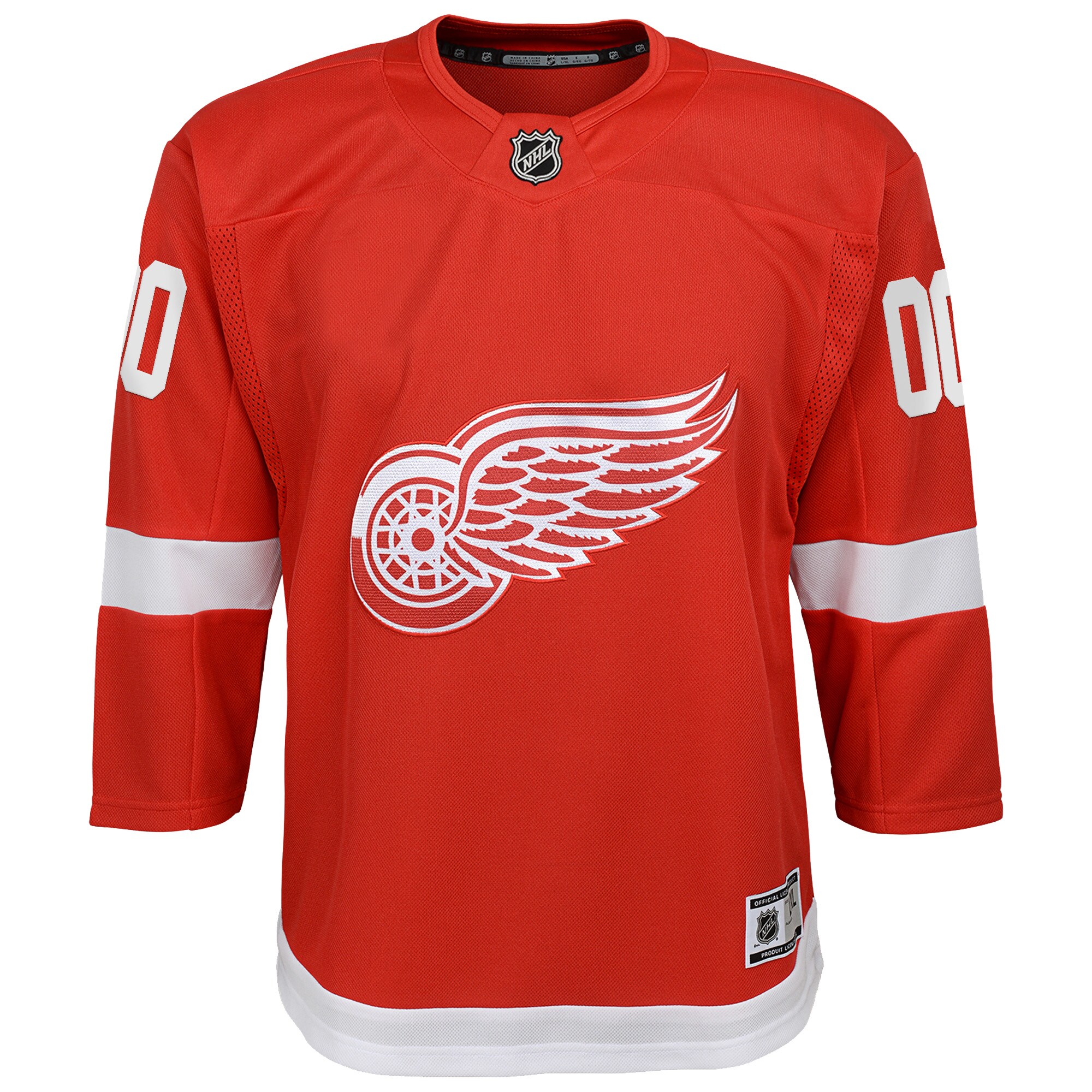 Alternative view of Red Wings Red Personalized Jersey - Customize Yours!