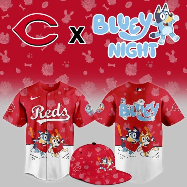 Alternative view of Reds Bluey Night Jersey - Cincinnati Limited Edition Nike