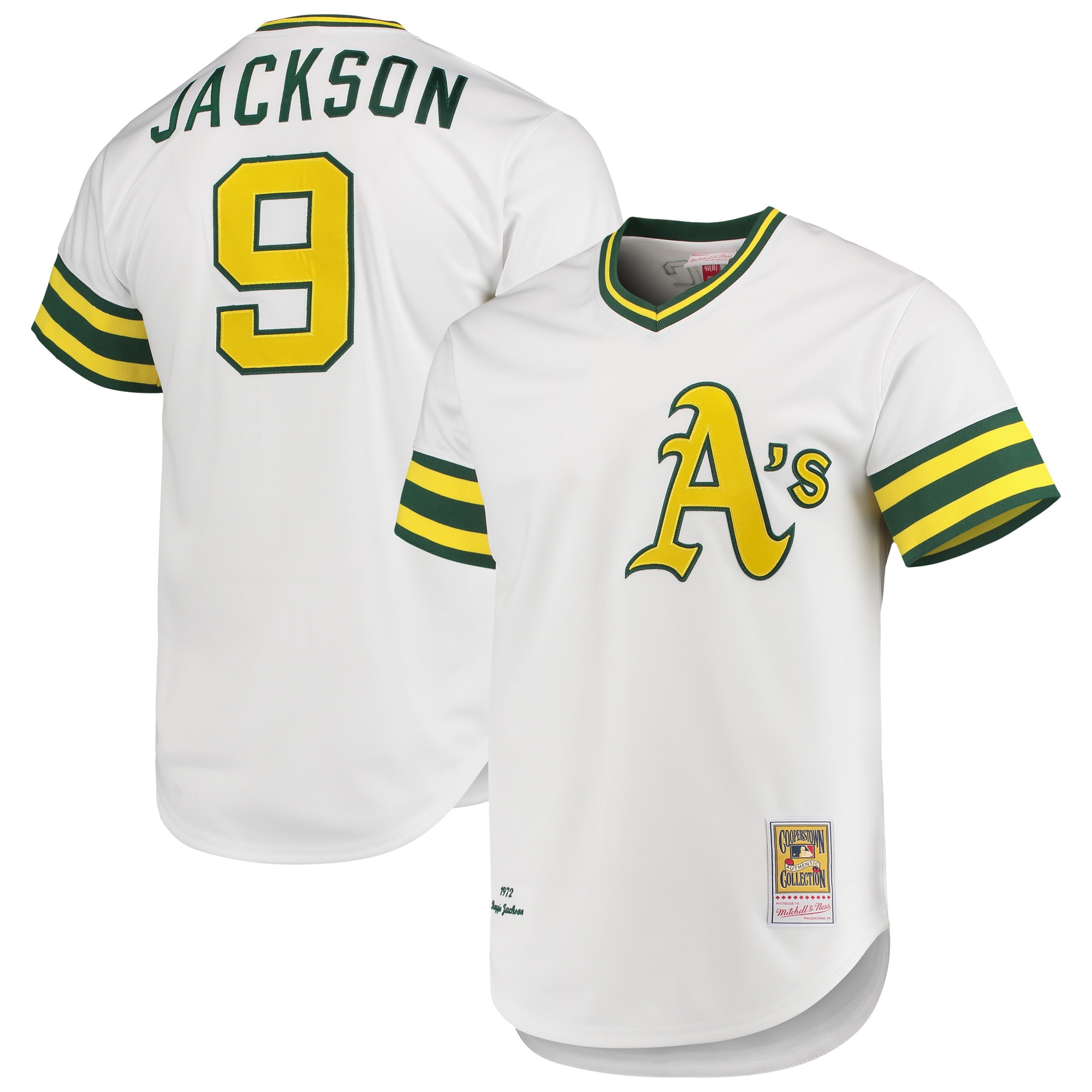 Reggie Jackson Athletics 1972 Cooperstown Collection Jersey - White