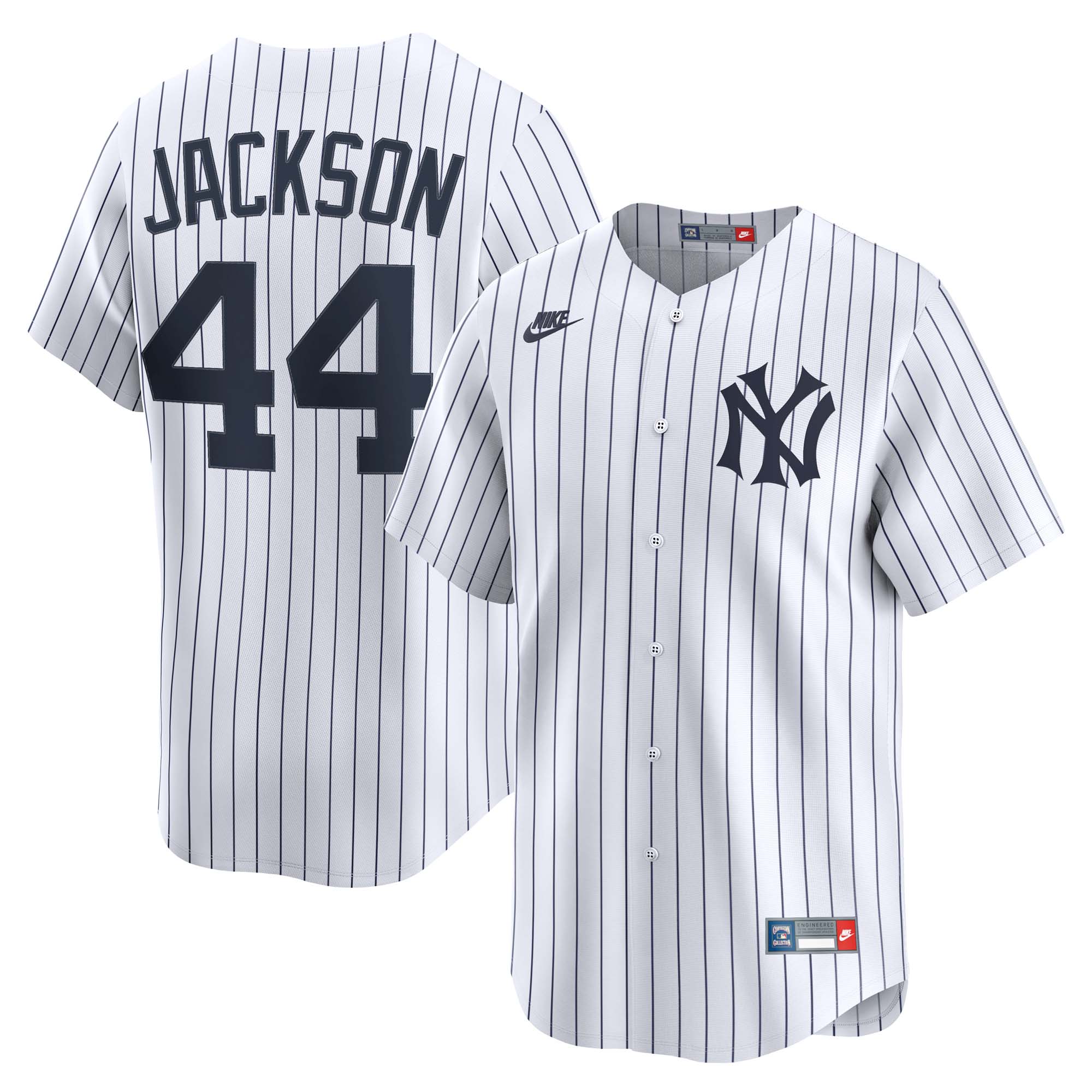 Reggie Jackson New York Yankees Throwback Cooperstown Collection Limited Jersey - White