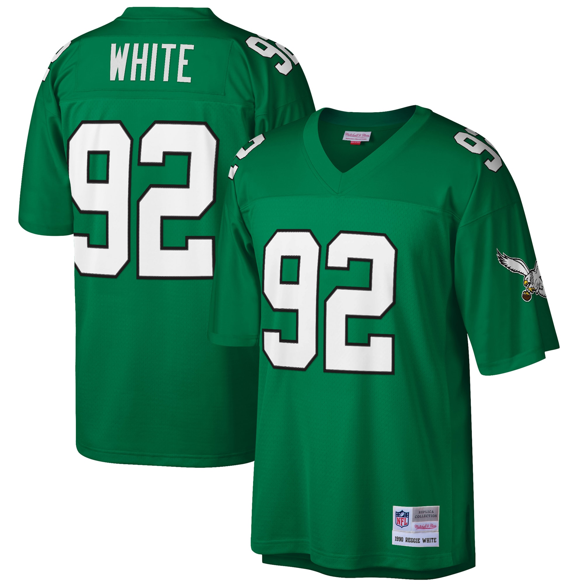 Reggie White Philadelphia Eagles Big & Tall 1990 Retired Player Jersey - Kelly Green