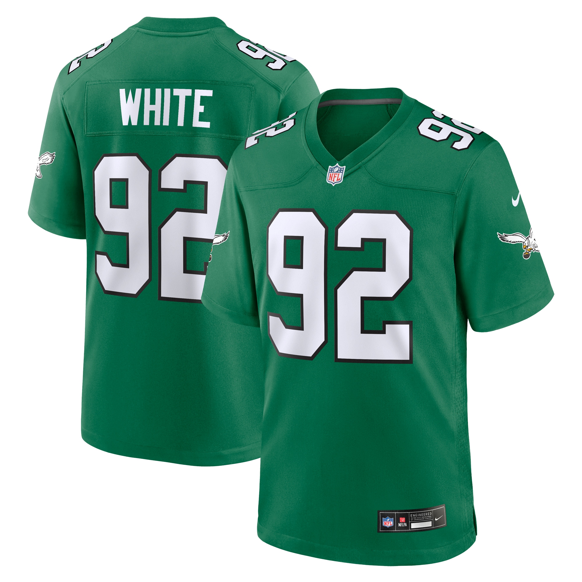 Reggie White Philadelphia Eagles Retired Player Alternate Game Jersey - Kelly Green
