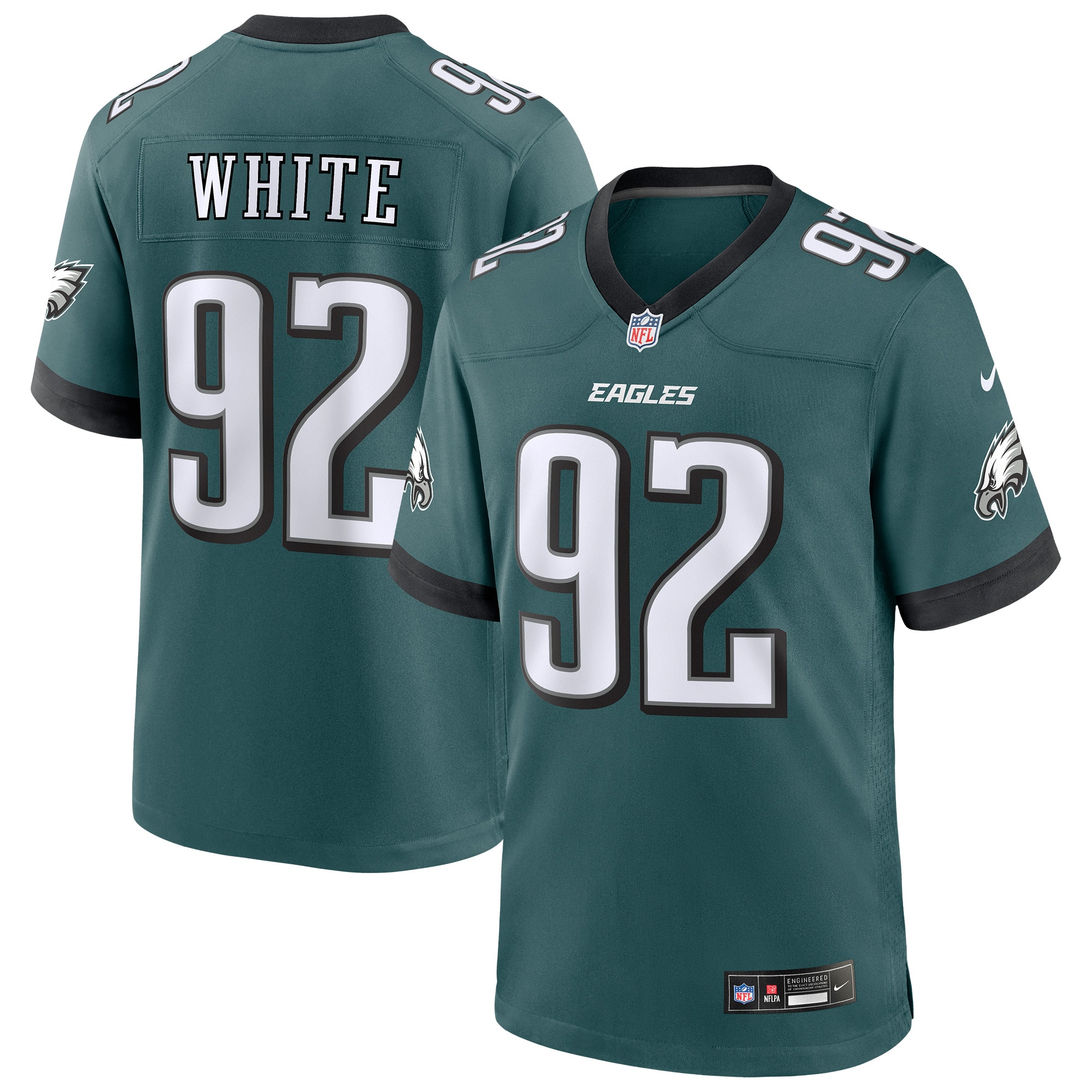 Reggie White Philadelphia Eagles Team Retired Player Game Jersey - Midnight Green