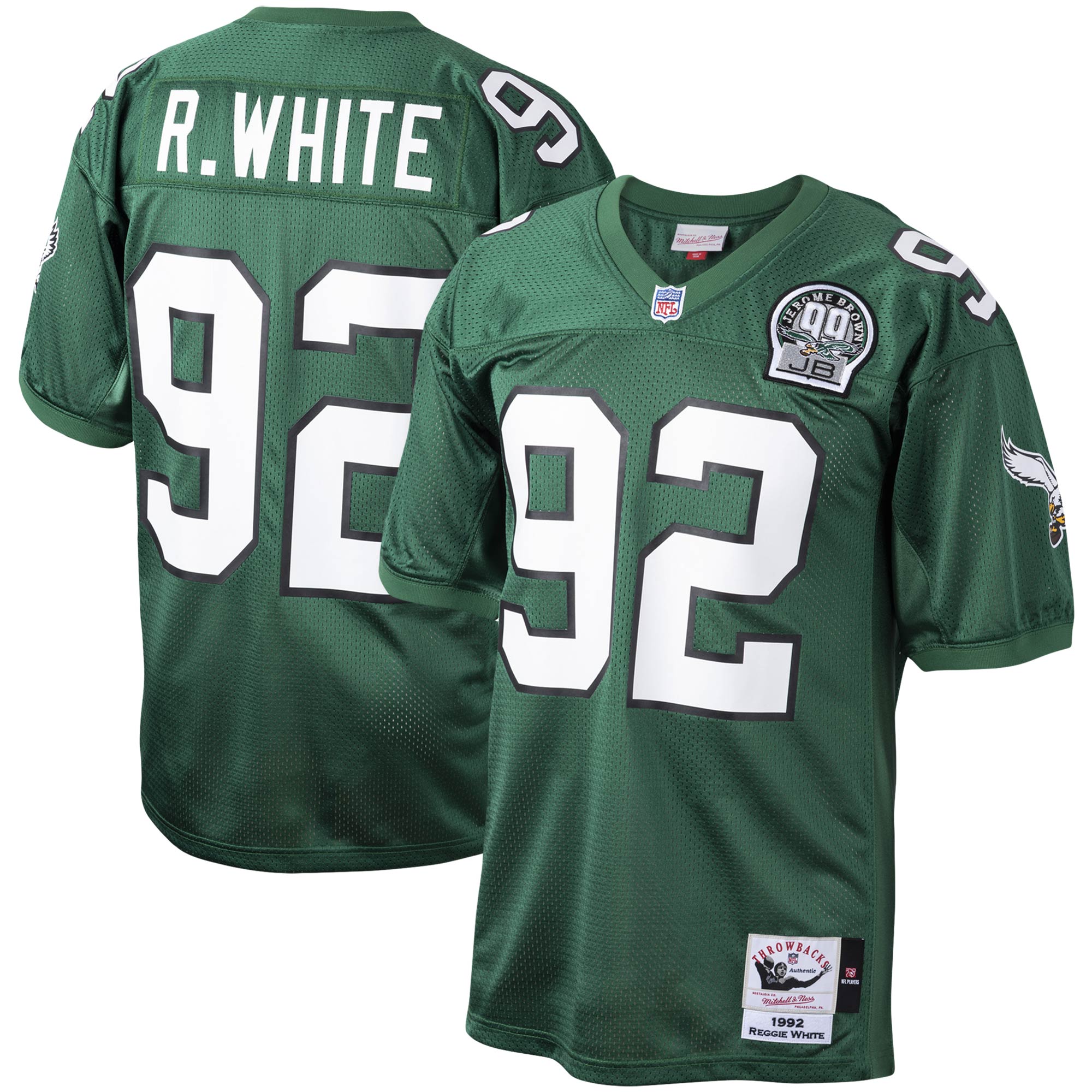 Reggie White Philadelphia Eagles Throwback Retired Player Jersey - Green