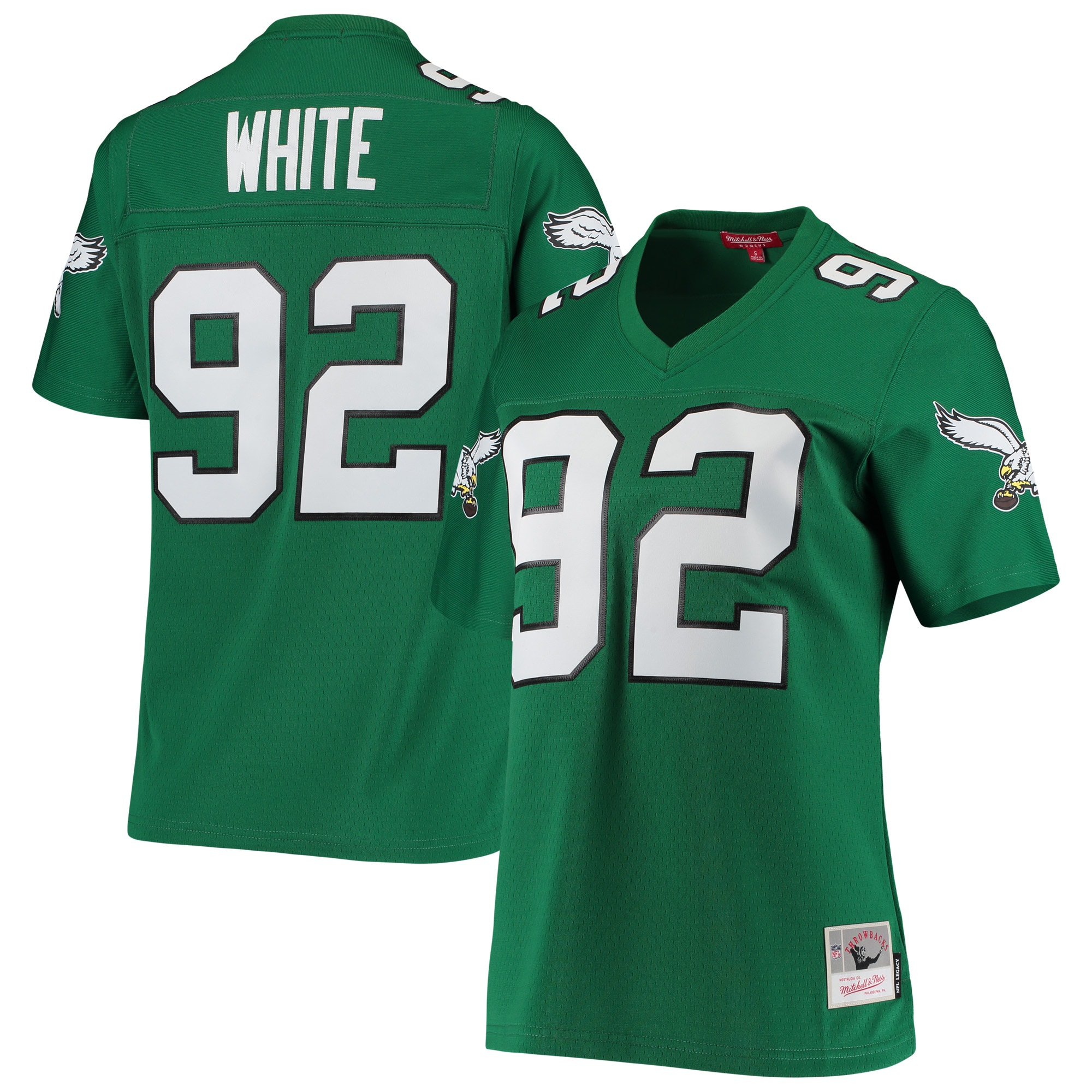 Reggie White Philadelphia Eagles Women's 1990 Legacy Jersey - Kelly Green