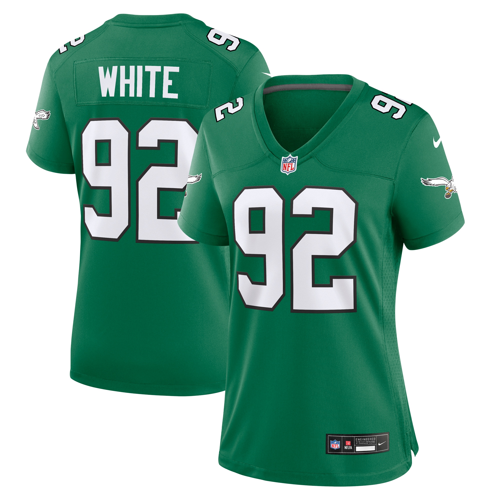 Reggie White Philadelphia Eagles Women's Alternate Game Jersey - Kelly Green