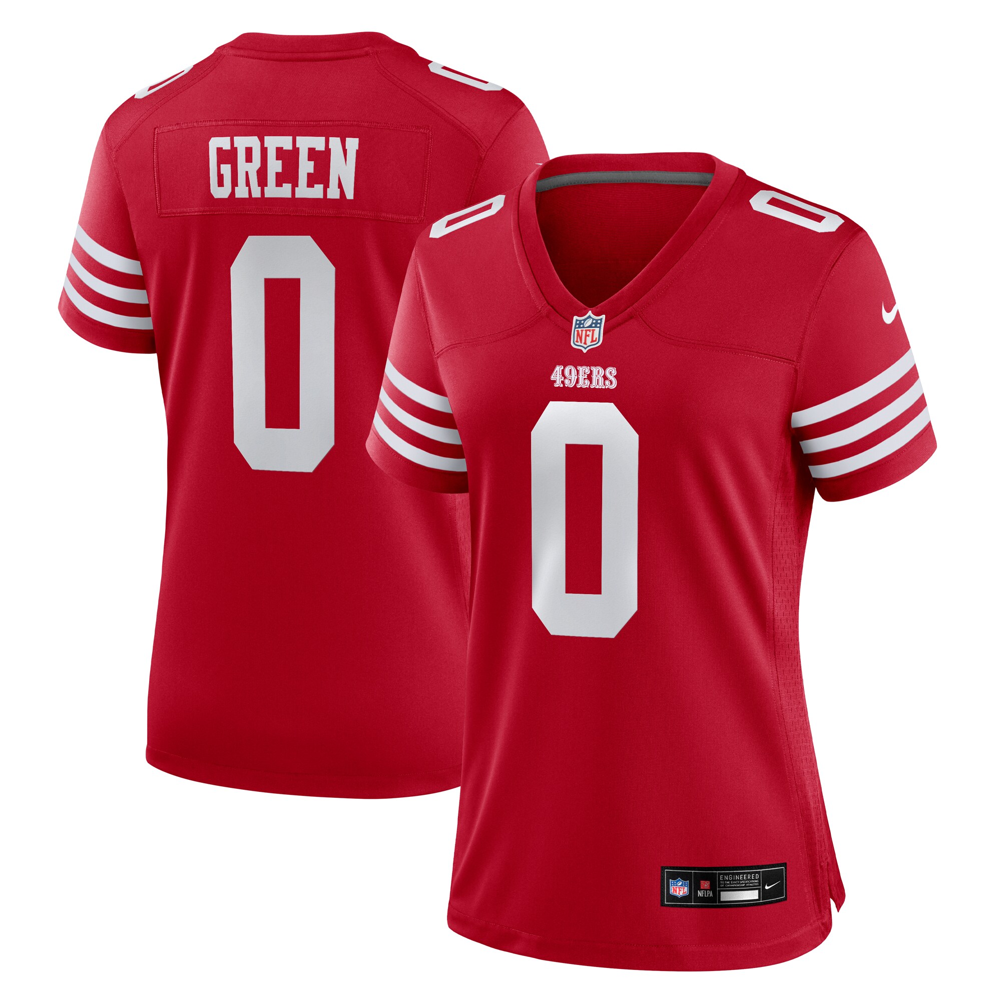 Renardo Green San Francisco 49ers Women's Team Game Jersey - Scarlet