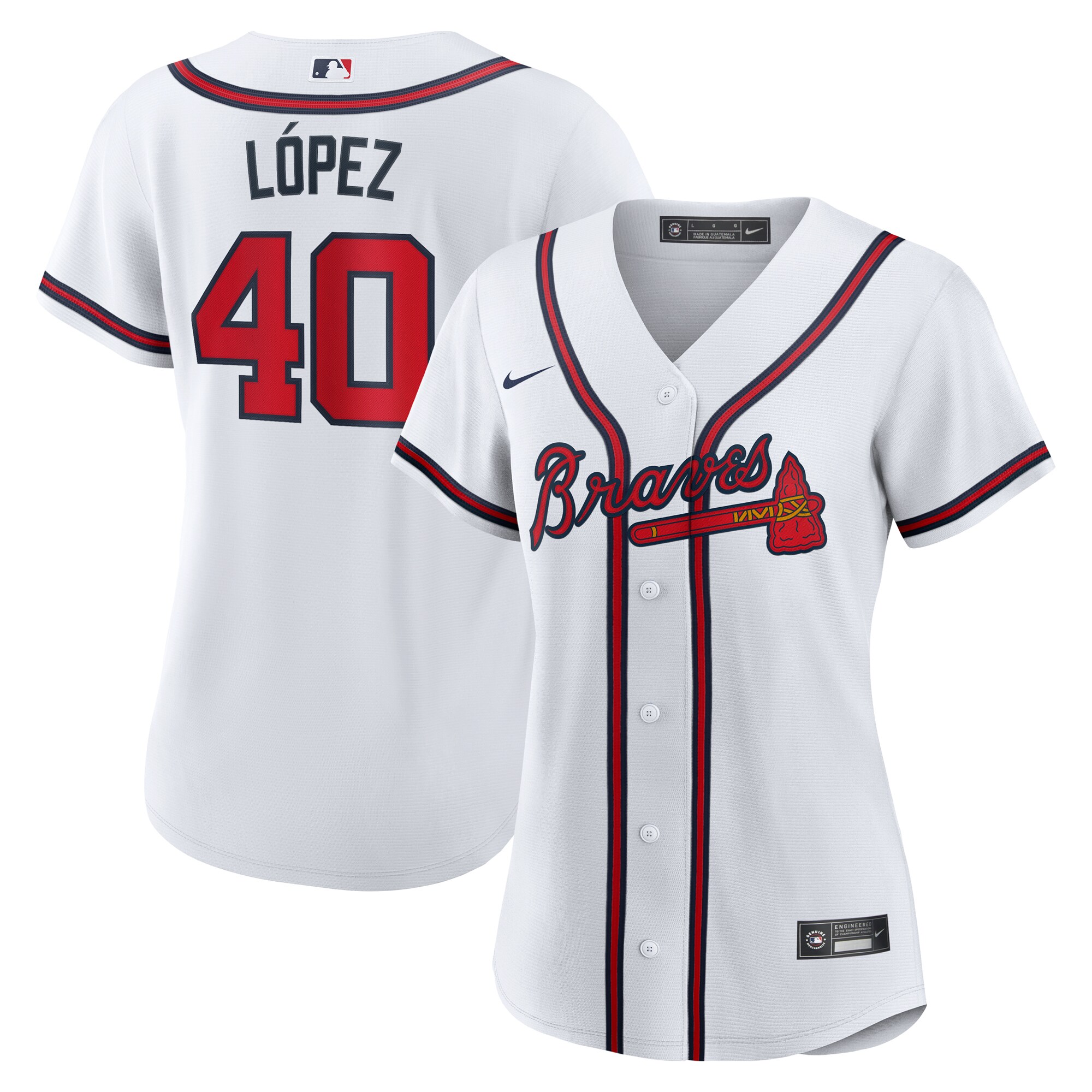 Reynaldo Lopez Atlanta Braves Women's Home Jersey - White