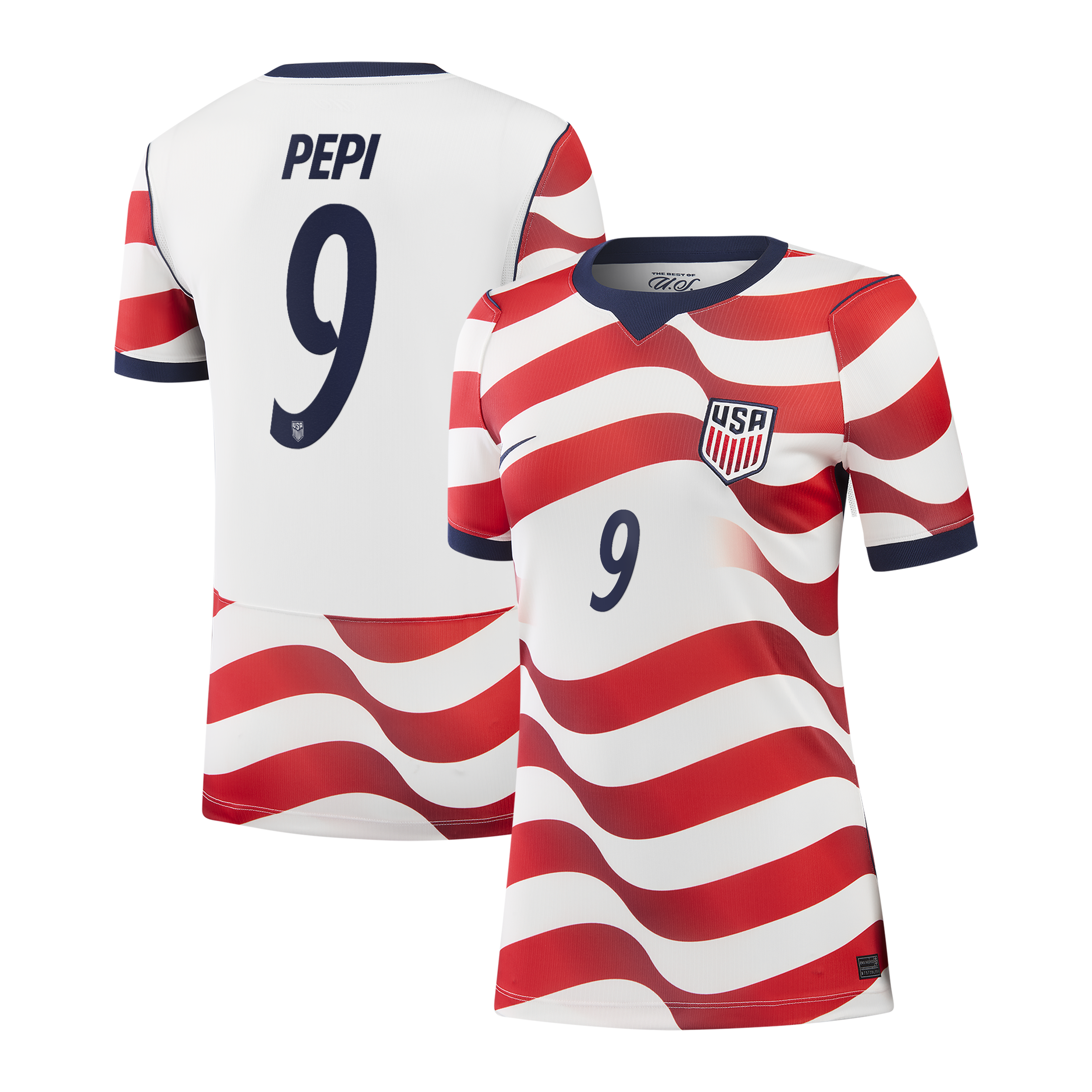 Ricardo Pepi USMNT Women's 2026 Home Stadium Jersey - White