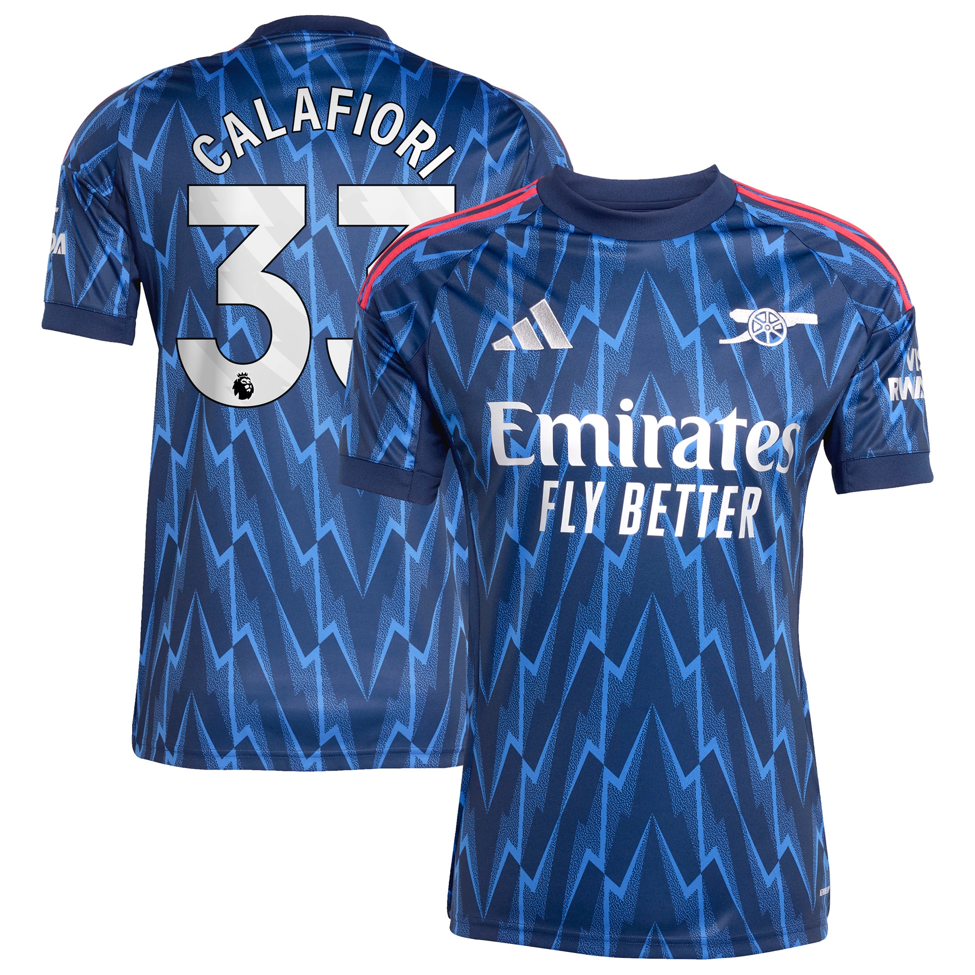 Riccardo Calafiori Arsenal 2025/26 Away Player Jersey