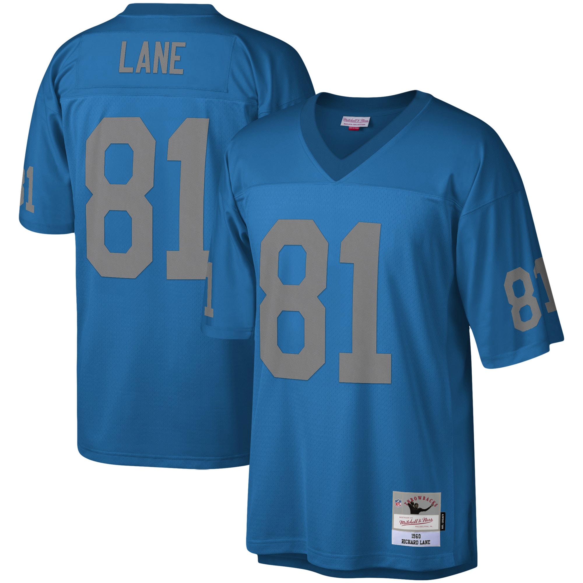 Richard Lane Detroit Lions Legacy Jersey - Blue
