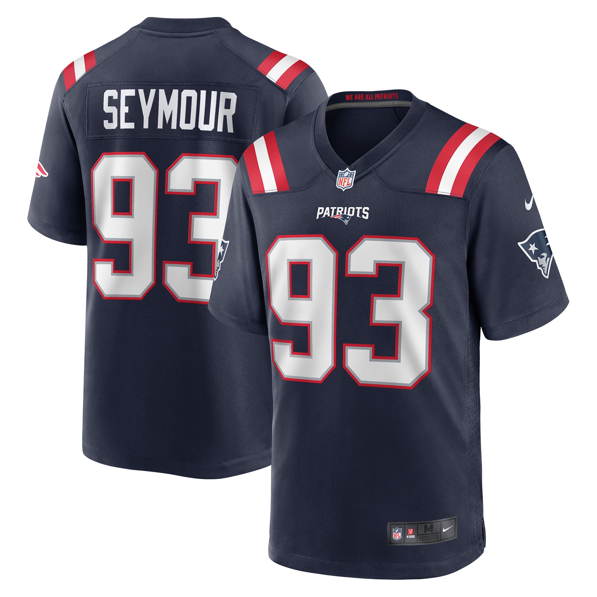 Richard Seymour New England Patriots Retired Player Game Jersey - Navy