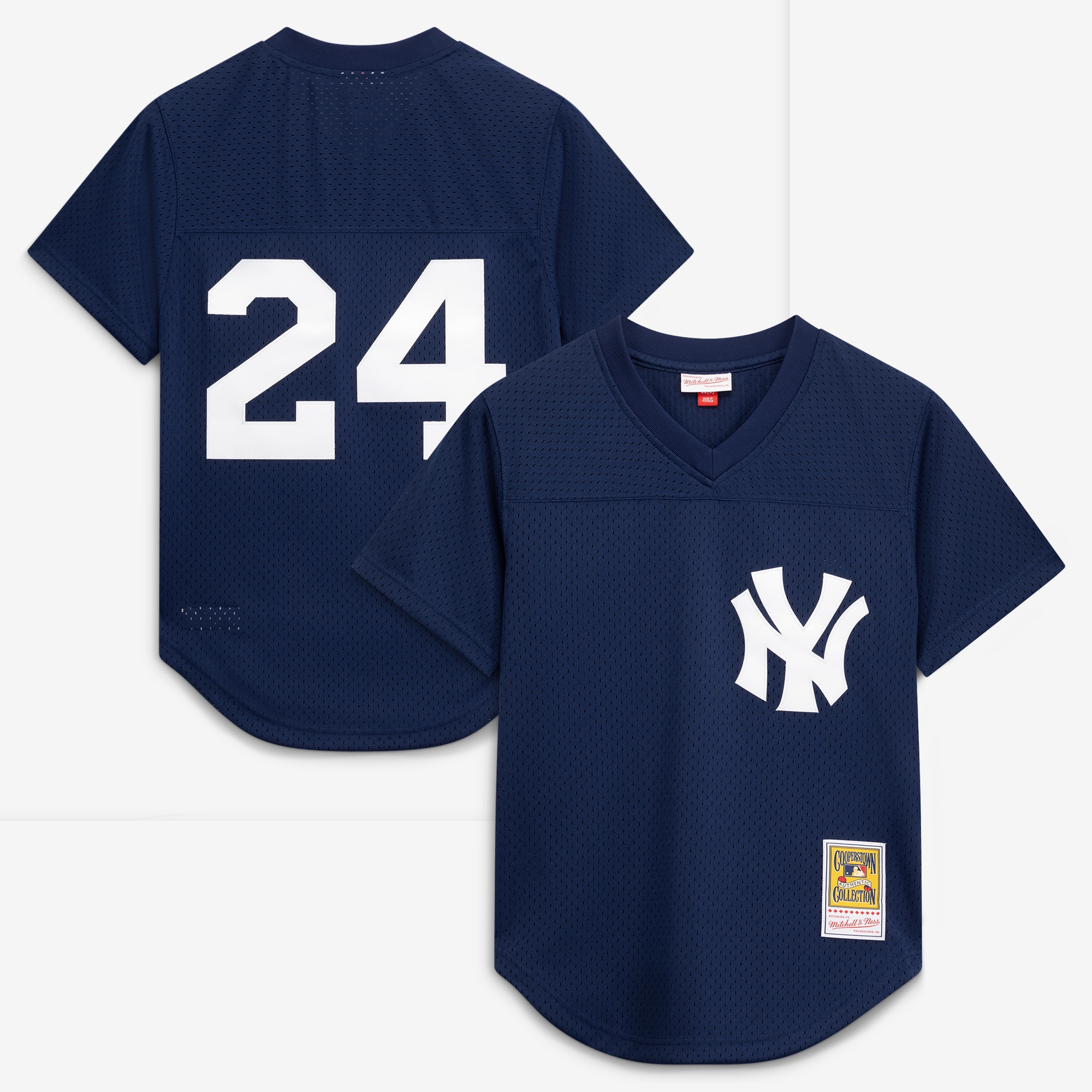 Rickey Henderson New York Yankees Cooperstown Collection Mesh Batting Practice Button-Up Jersey - Navy