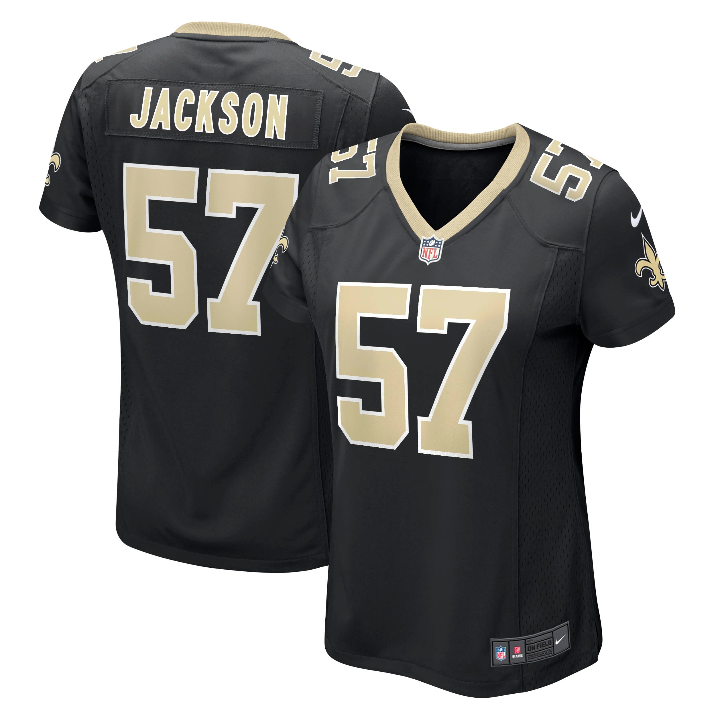 Rickey Jackson New Orleans Saints Women's Retired Player Jersey - Black