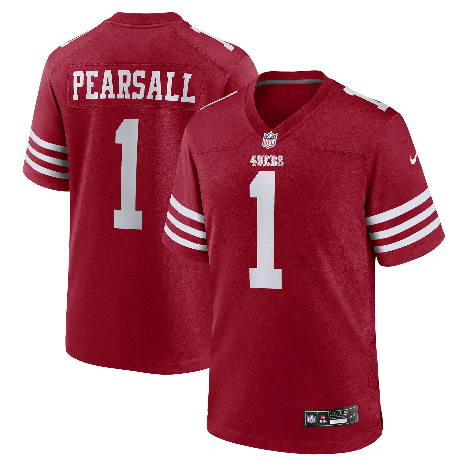 Ricky Pearsall San Francisco 49ers Team Game Jersey - Scarlet