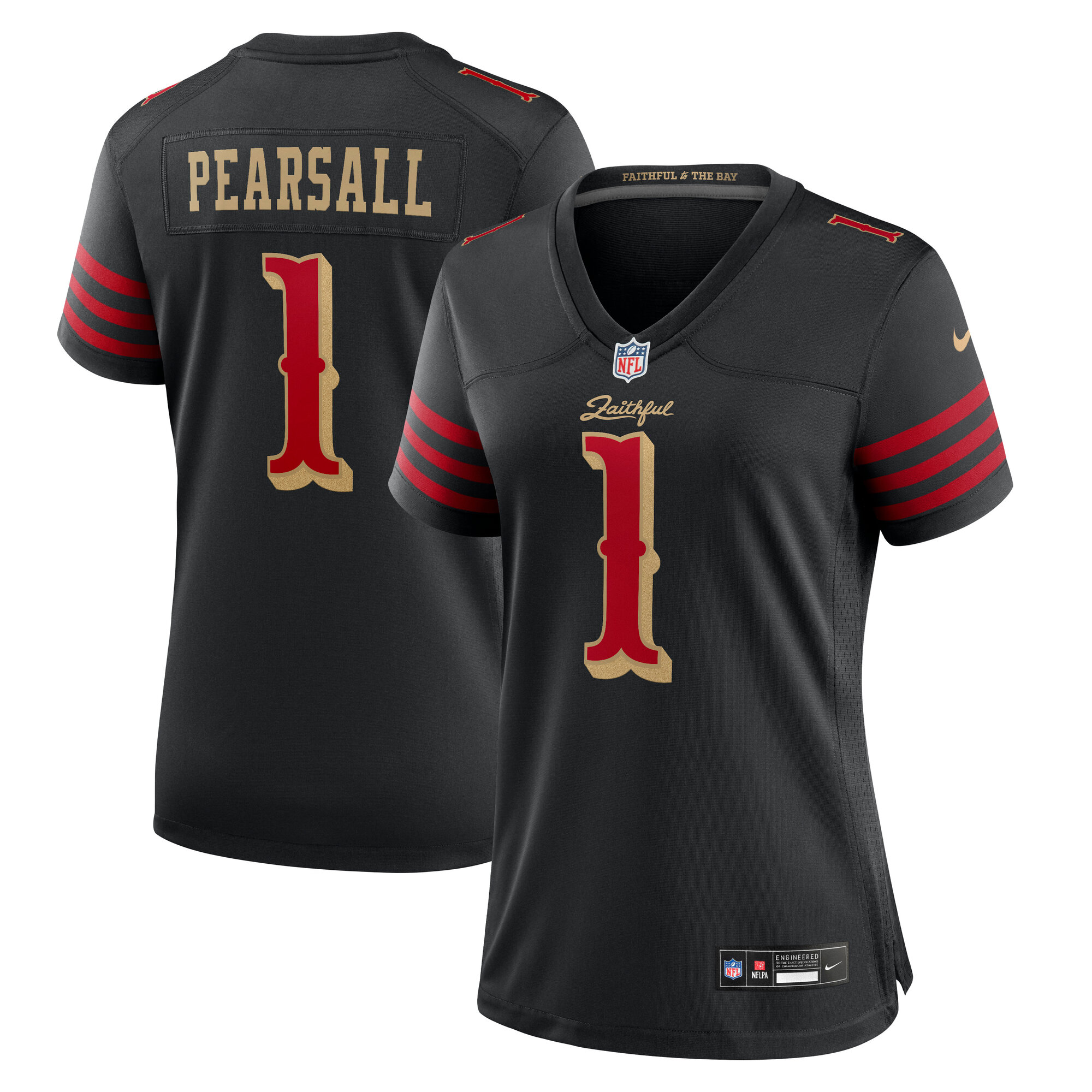 Ricky Pearsall San Francisco 49ers Women's 2025 Rivalries Collection Game Jersey - Black