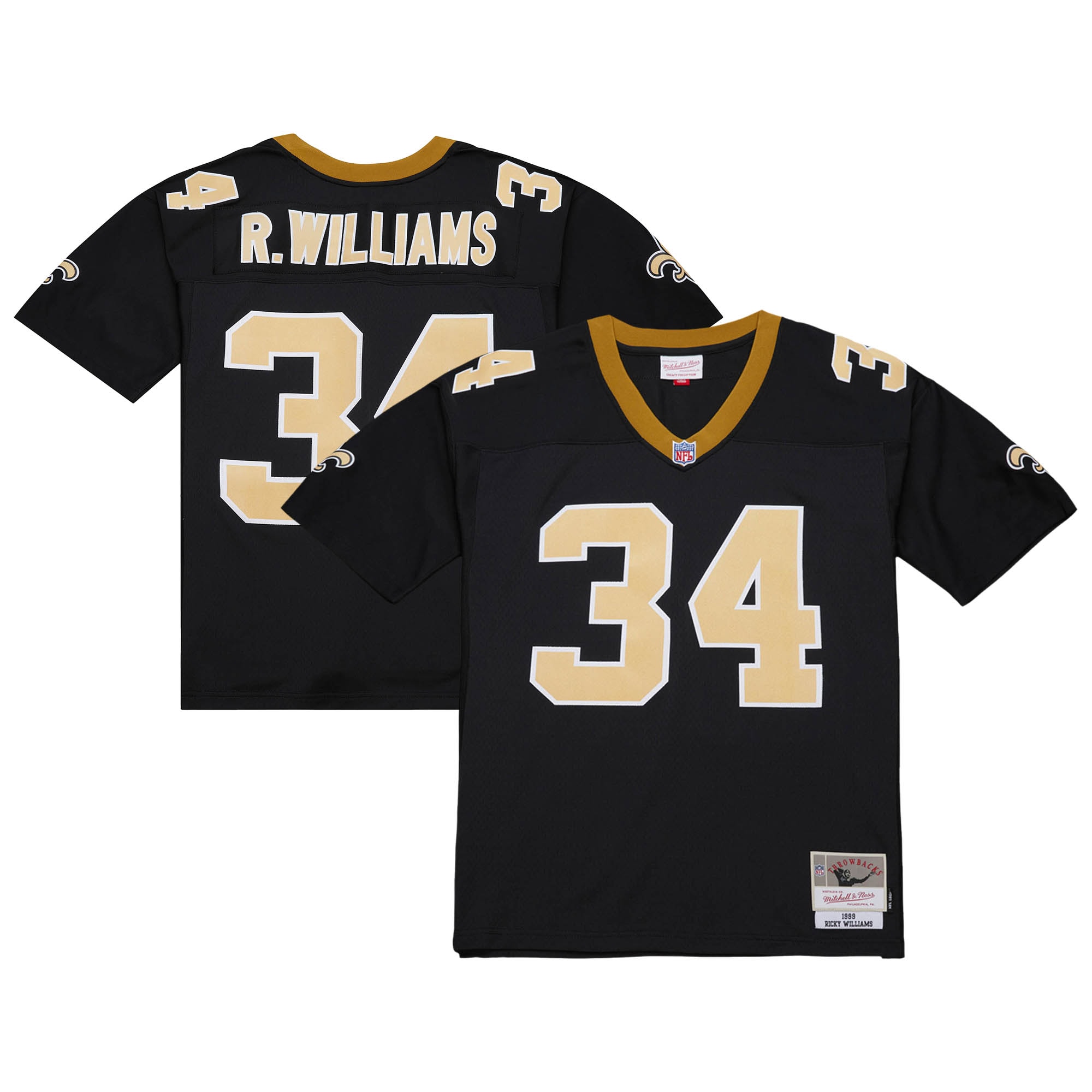 Ricky Williams New Orleans Saints 1999 Legacy Jersey - Black