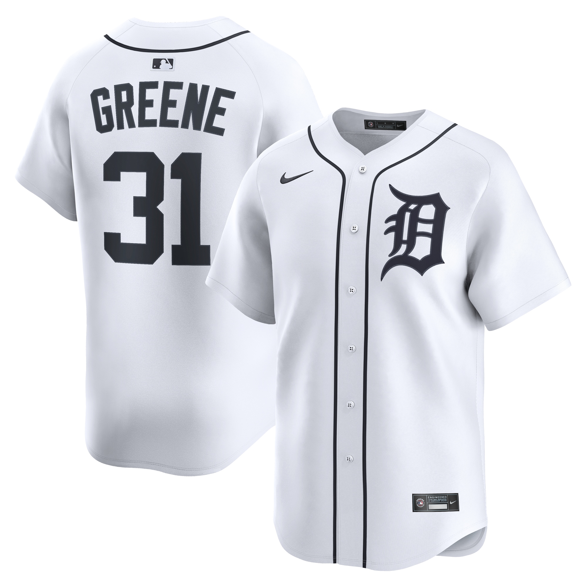 Riley Greene Detroit Tigers Home Limited Player Jersey - White