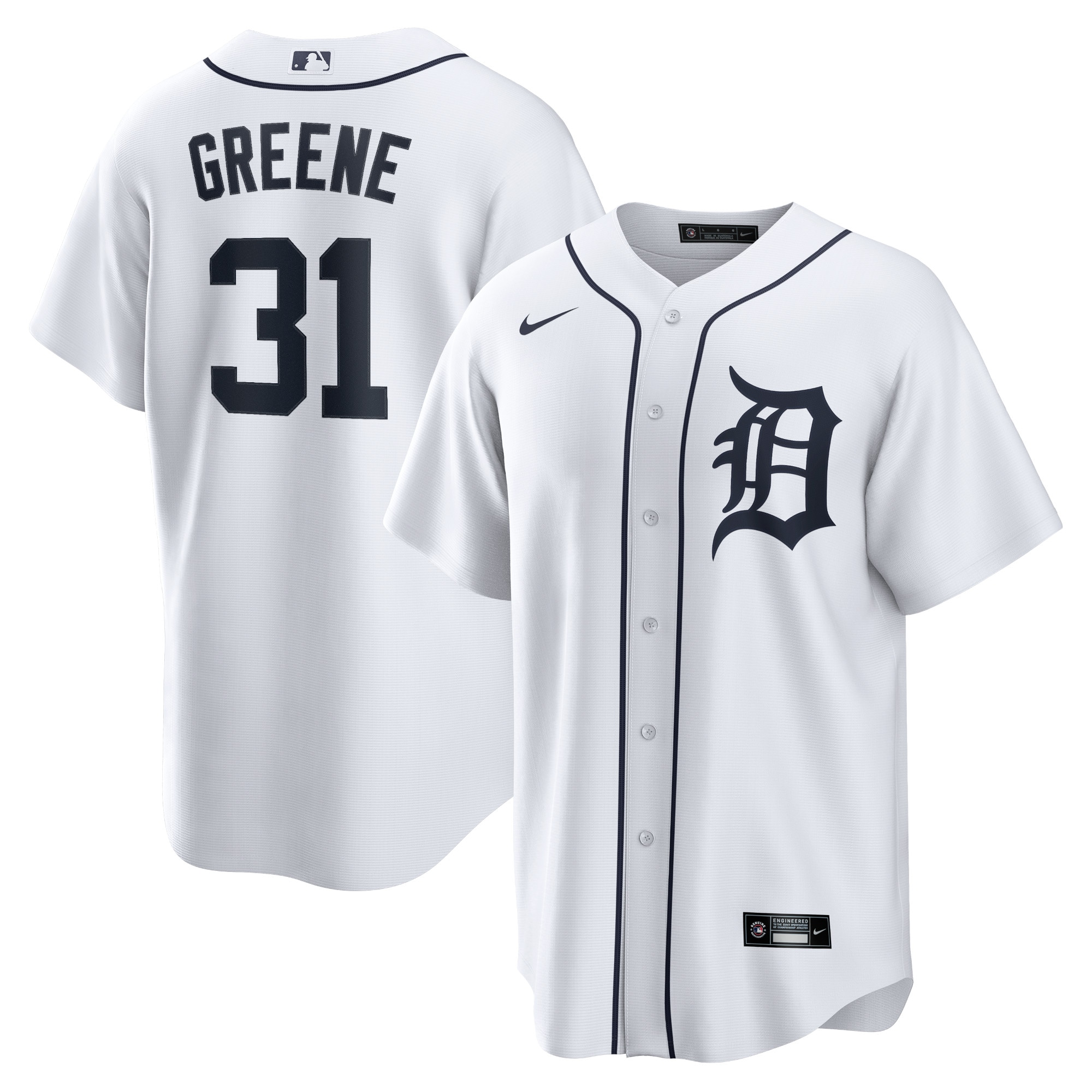 Riley Greene Detroit Tigers Player Jersey - White