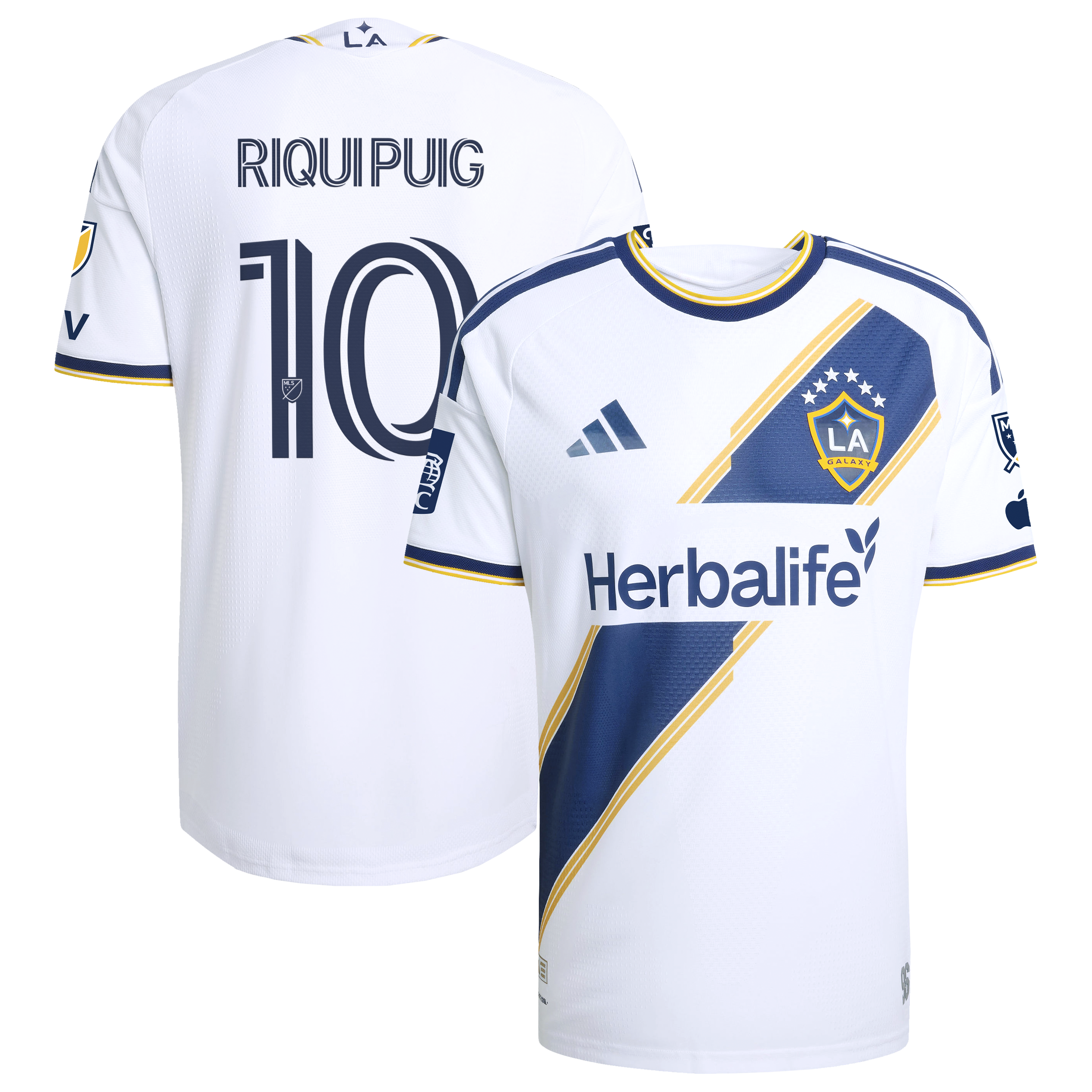 Riqui Puig LA Galaxy 2026 The VeloCITY Kit On-Field Patch Jersey - White